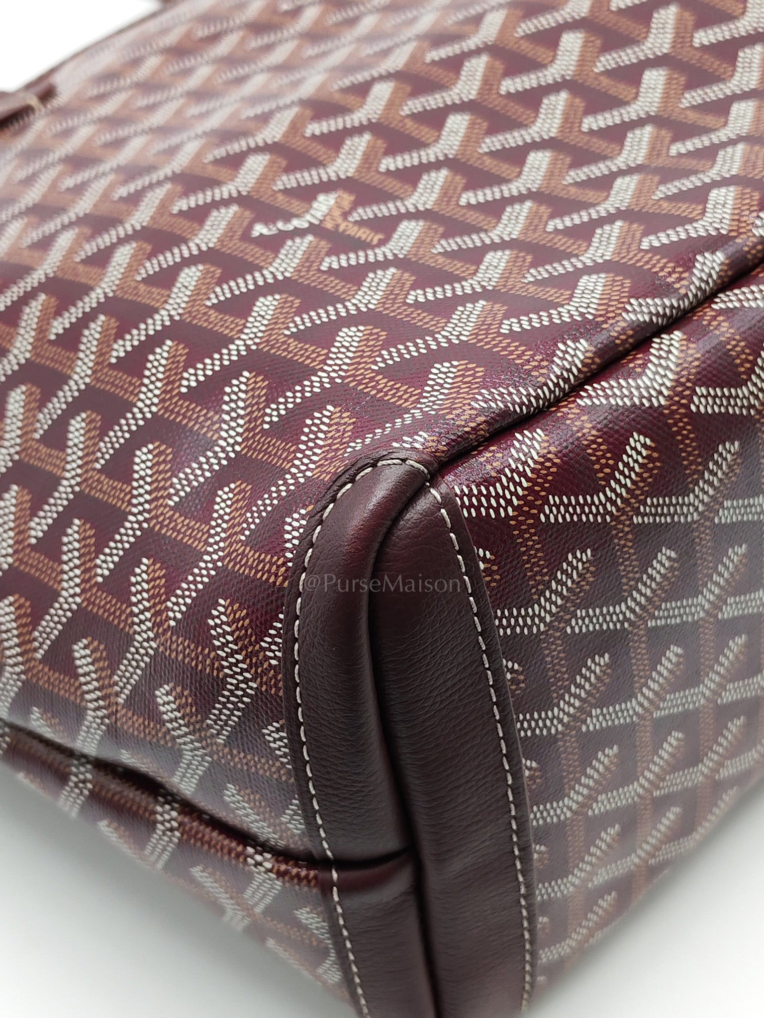Artois PM in Burgundy Goyardine Canvas | Purse Maison Luxury Bags Shop