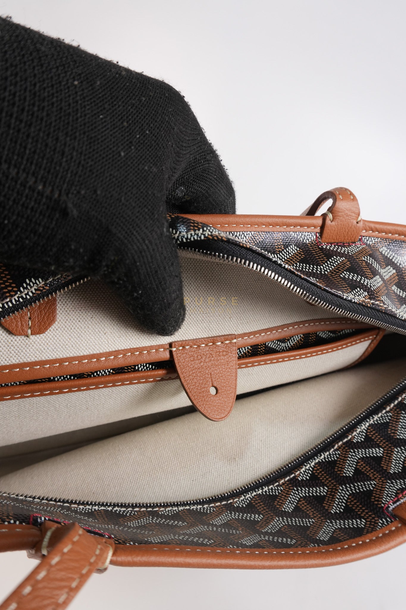 Artois PM Tan in Goyardine Canvas | Purse Maison Luxury Bags Shop