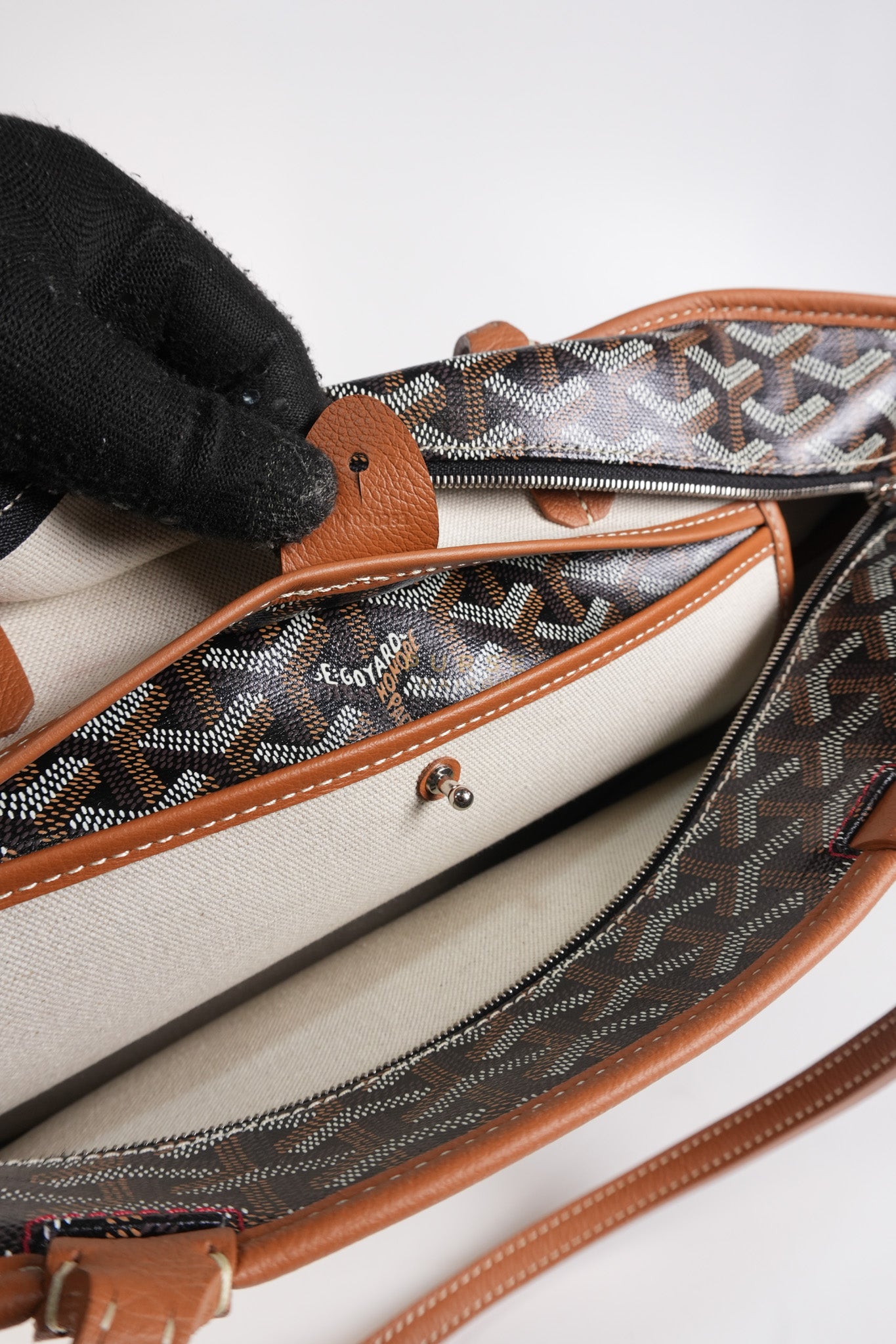 Artois PM Tan in Goyardine Canvas | Purse Maison Luxury Bags Shop