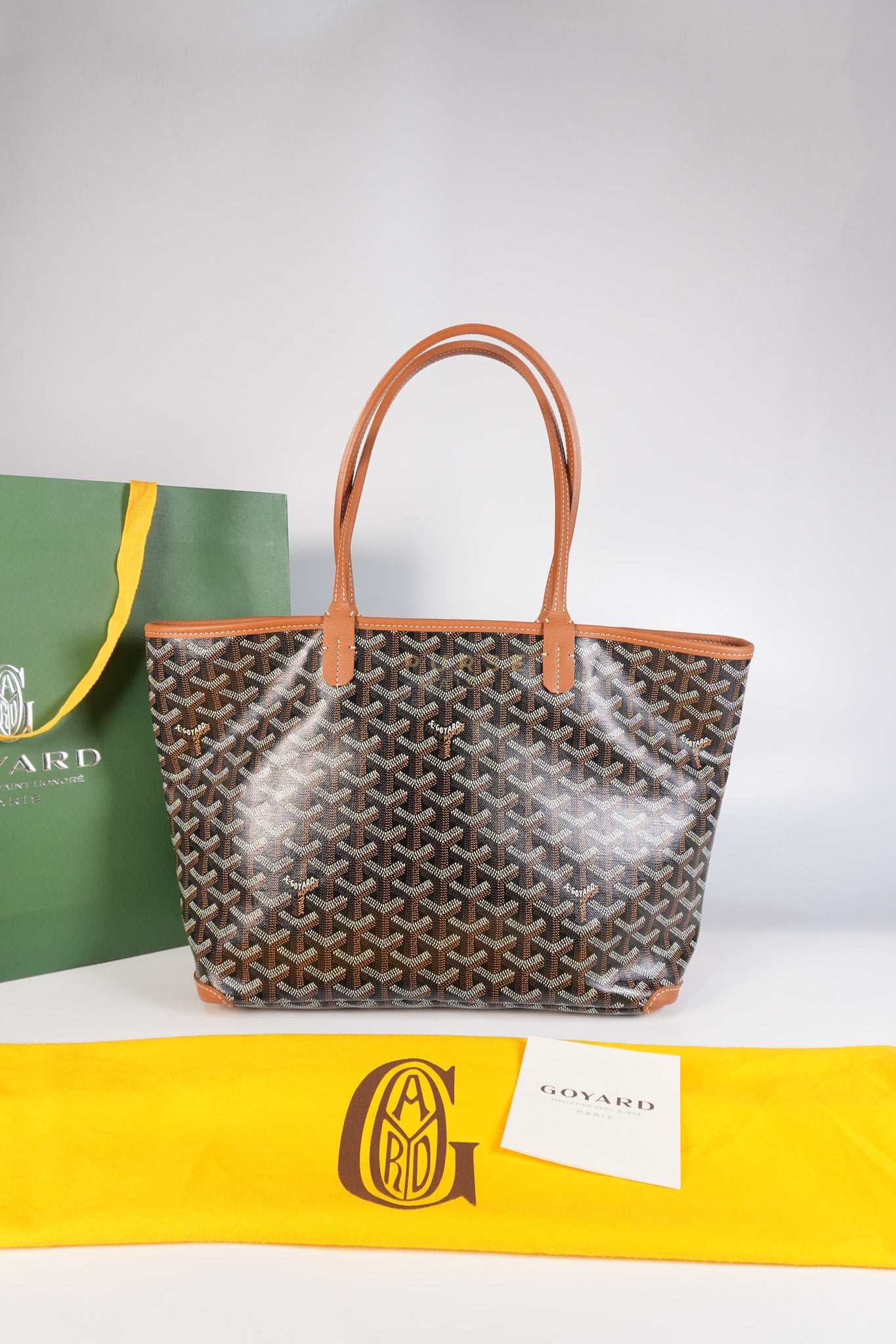Artois PM Tan in Goyardine Canvas | Purse Maison Luxury Bags Shop