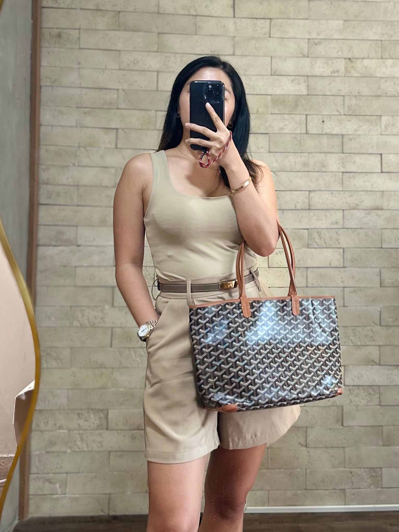 Artois PM in Black/Tan Tote Bag | Purse Maison Luxury Bags Shop