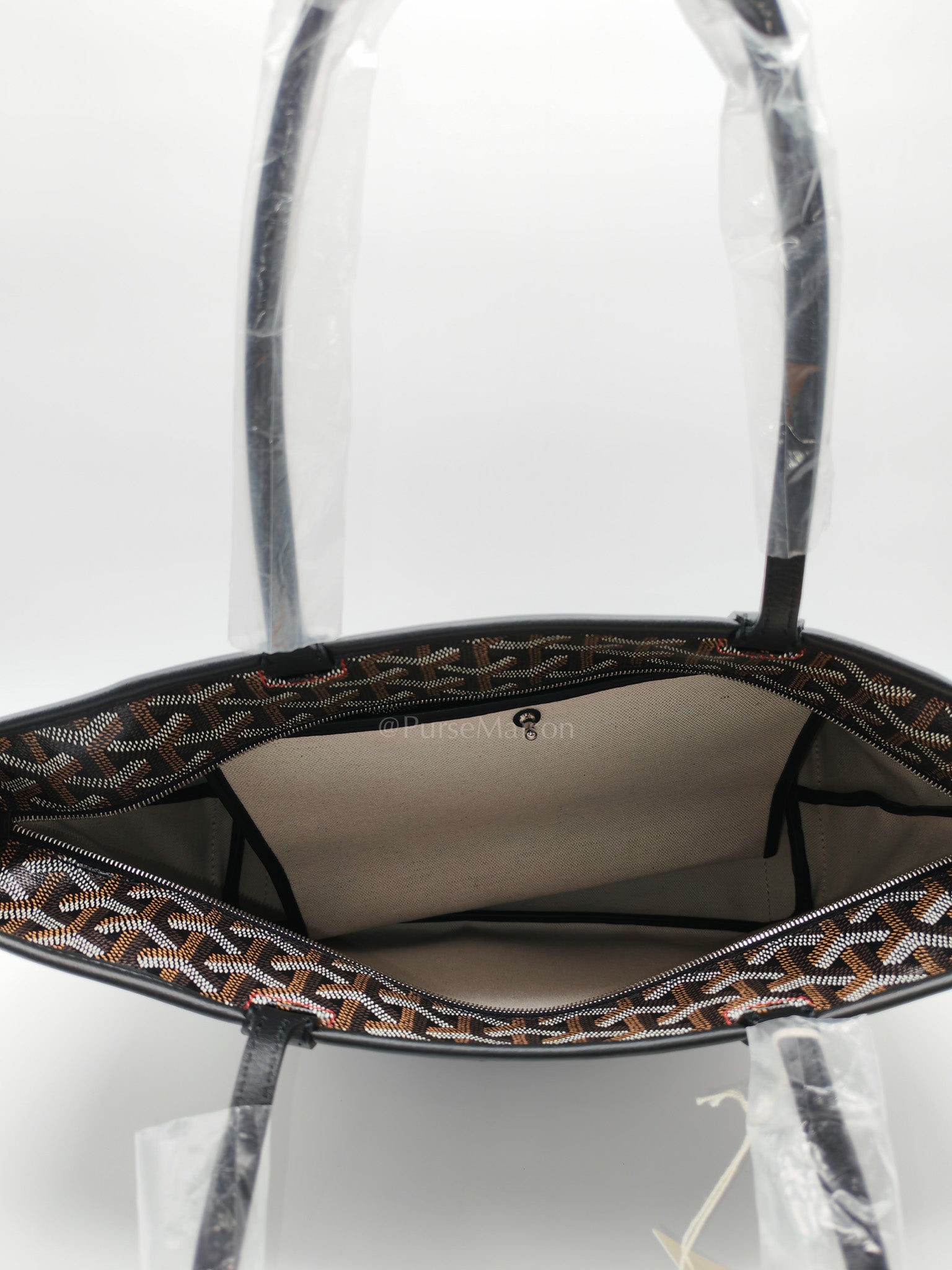 Artois PM Tote Bag in Black Goyardine Canvas | Purse Maison Luxury Bags Shop