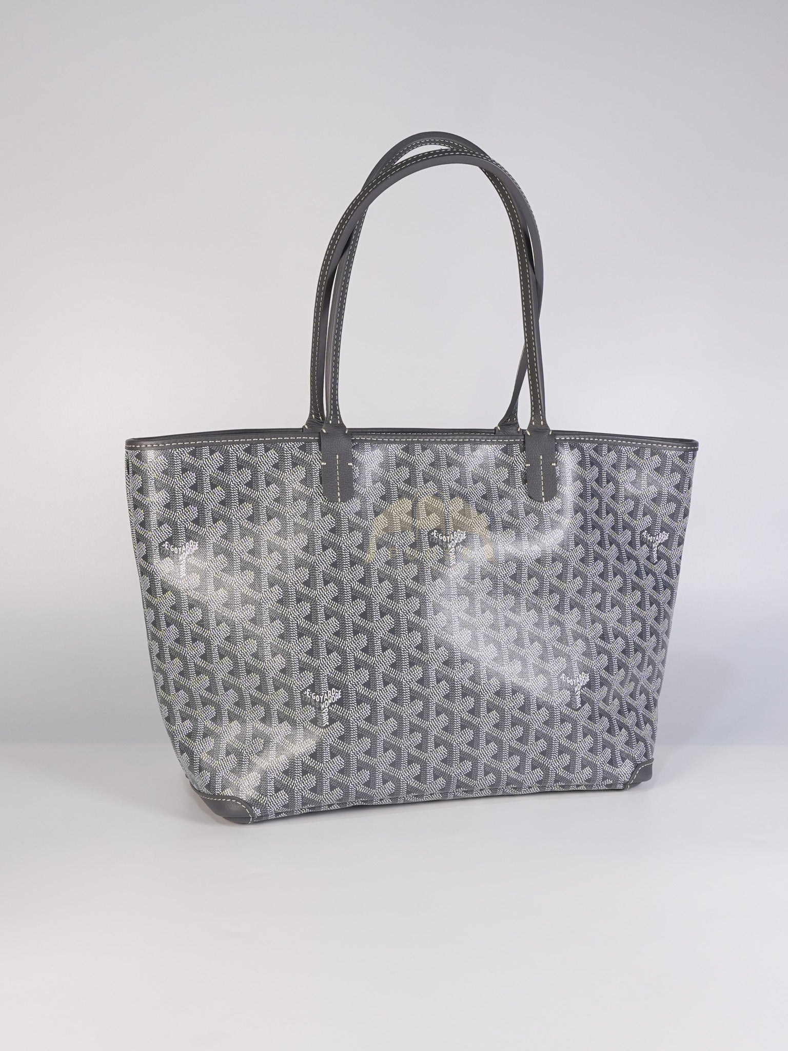 Artois PM Tote Bag in Gray Goyardine Canvas | Purse Maison Luxury Bags Shop