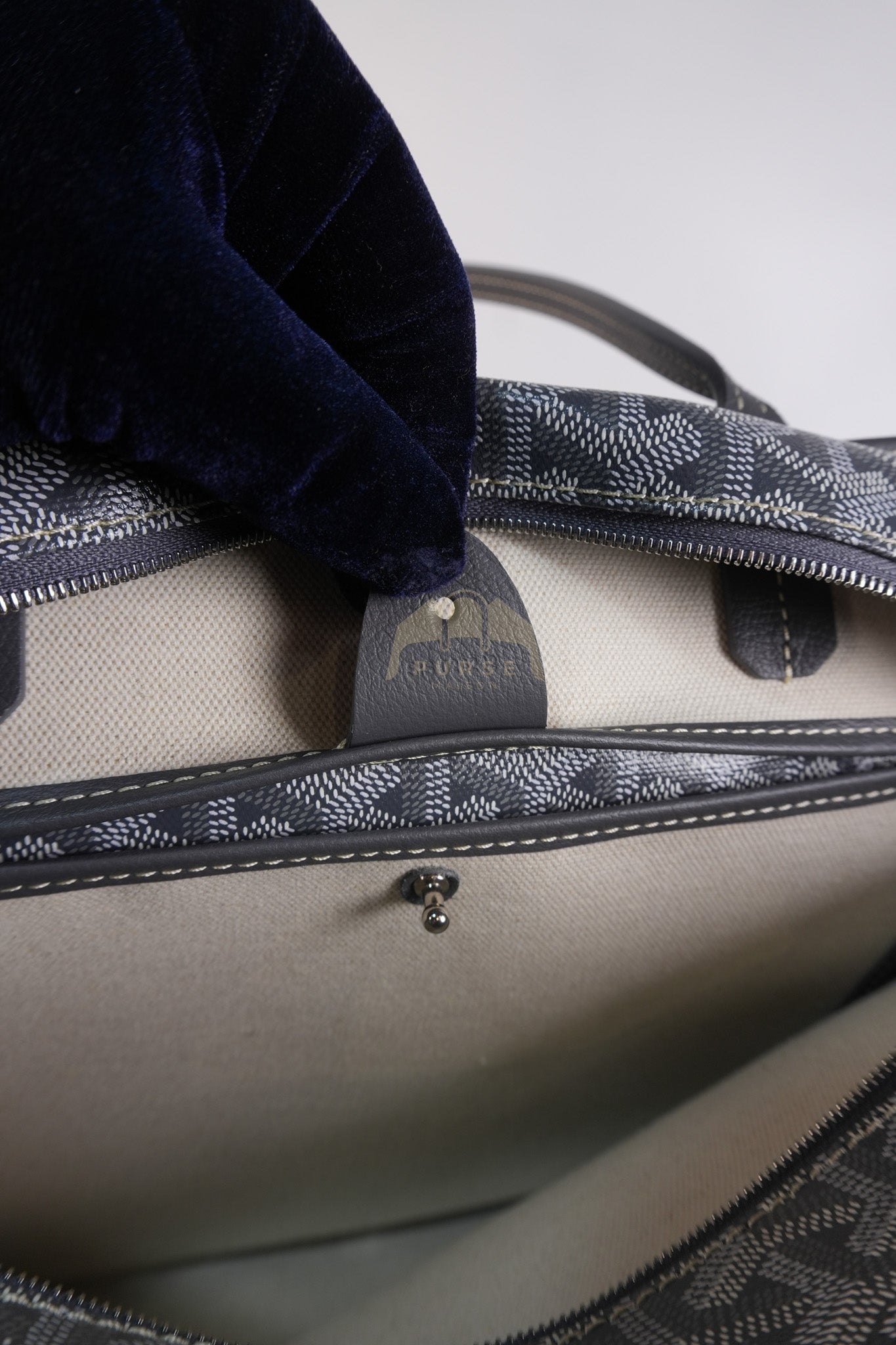 Artois PM Tote Bag in Gray Goyardine Canvas | Purse Maison Luxury Bags Shop