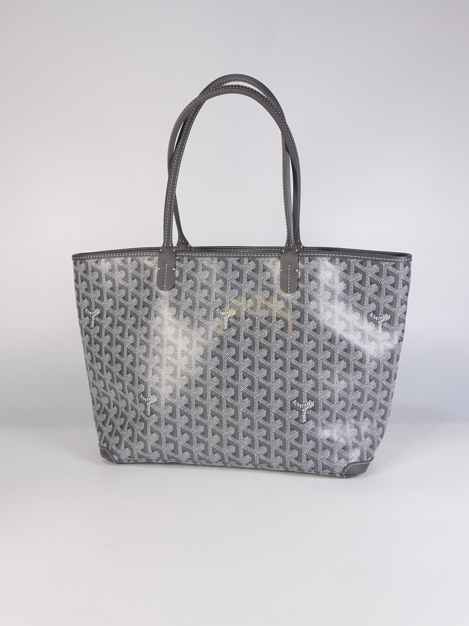Artois PM Tote Bag in Gray Goyardine Canvas | Purse Maison Luxury Bags Shop