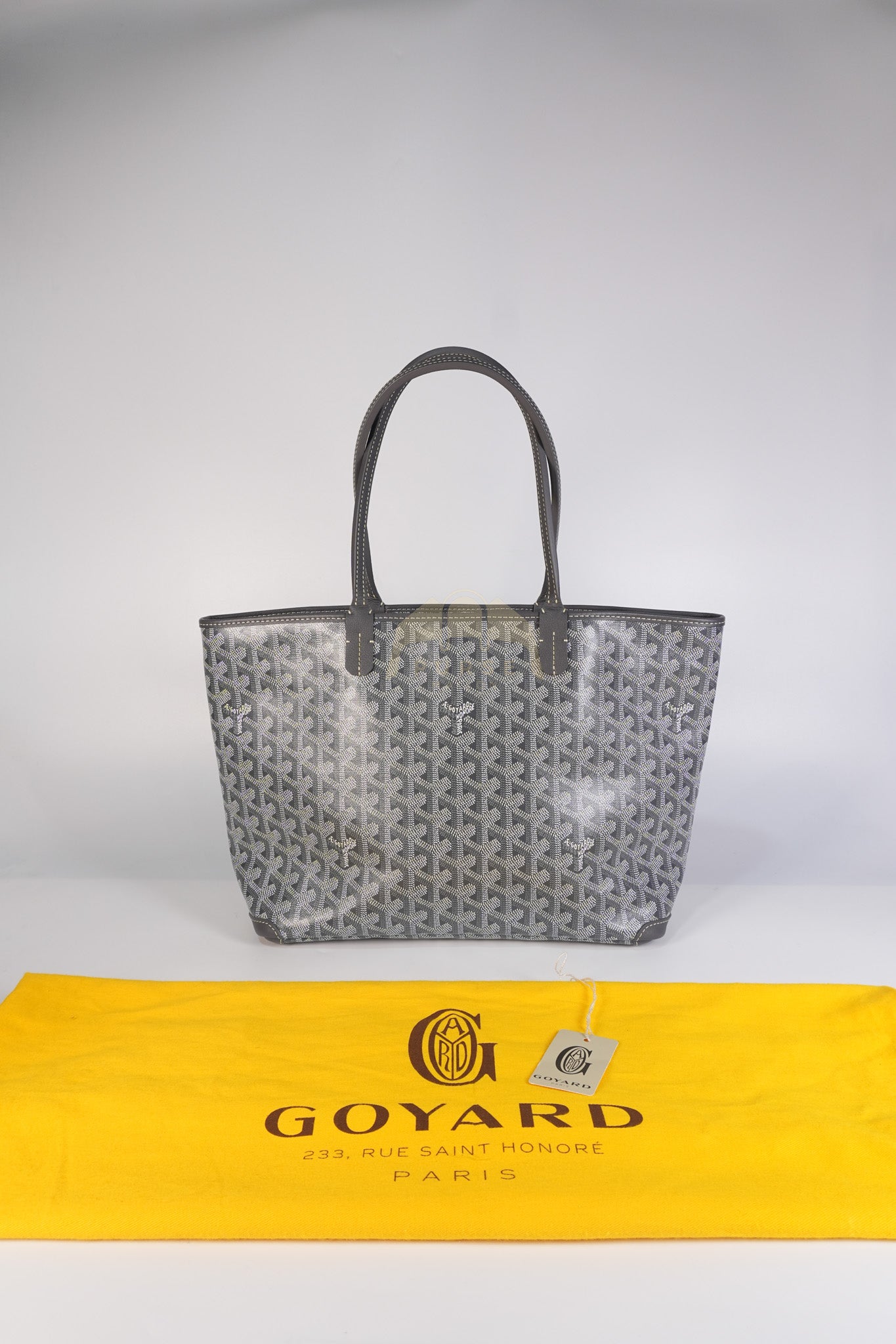 Artois PM Tote Bag in Gray Goyardine Canvas | Purse Maison Luxury Bags Shop
