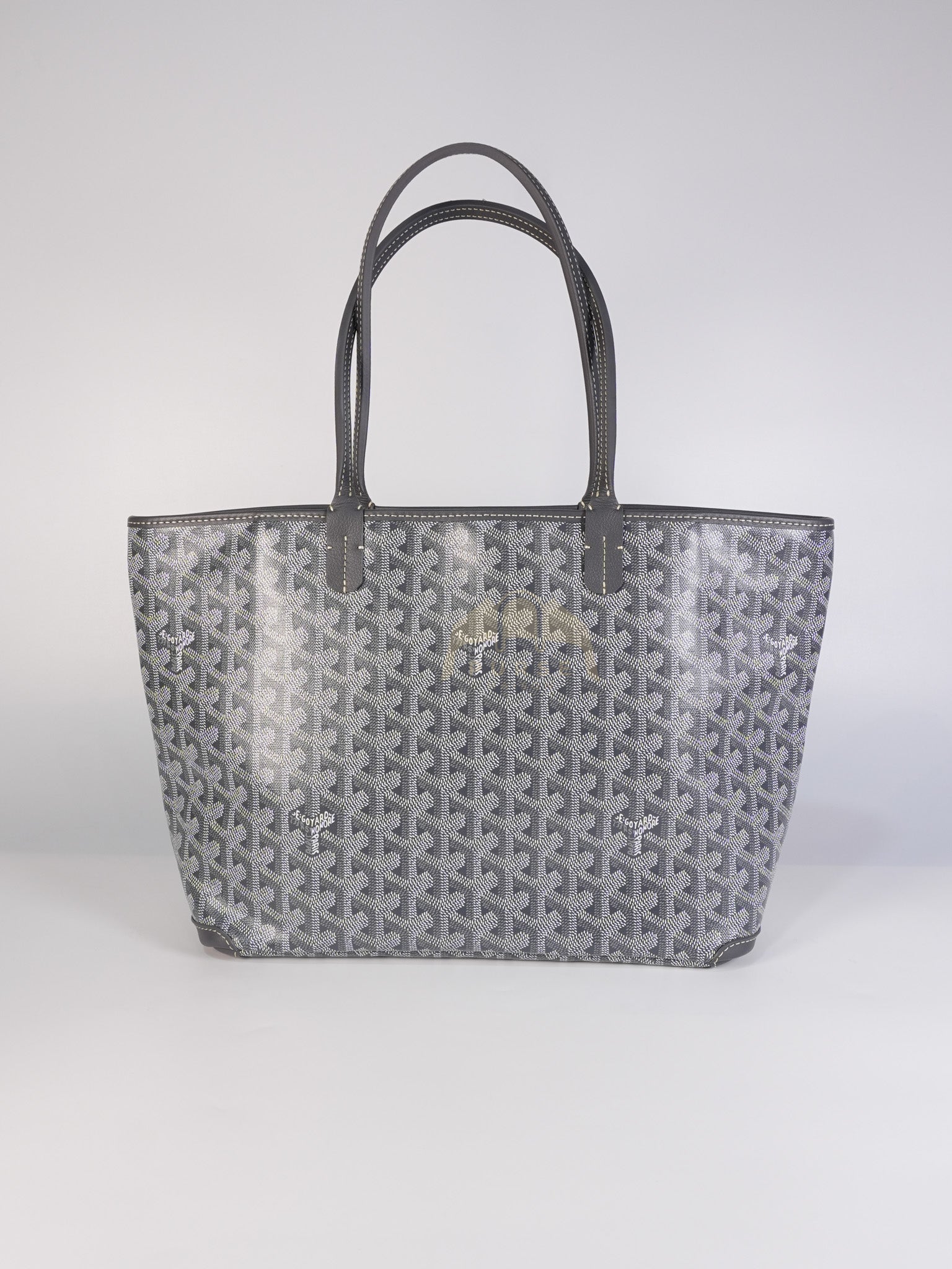 Artois PM Tote Bag in Gray Goyardine Canvas | Purse Maison Luxury Bags Shop