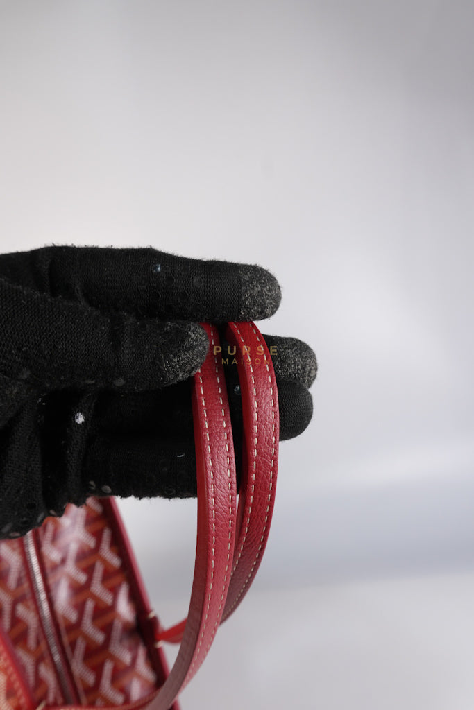 Artois PM Tote Bag in Red Goyardine Canvas | Purse Maison Luxury Bags Shop