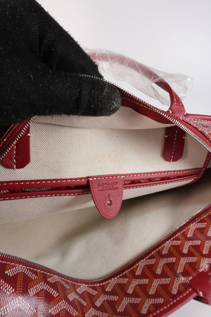 Artois PM Tote Bag in Red Goyardine Canvas | Purse Maison Luxury Bags Shop