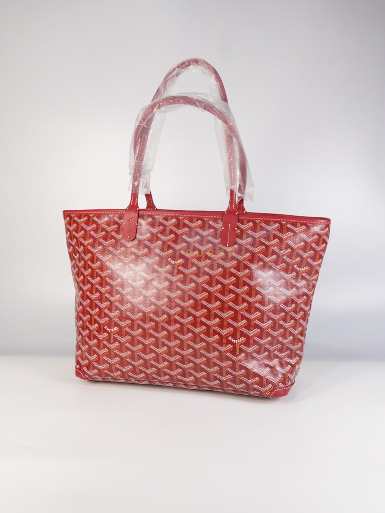 Artois PM Tote Bag in Red Goyardine Canvas | Purse Maison Luxury Bags Shop
