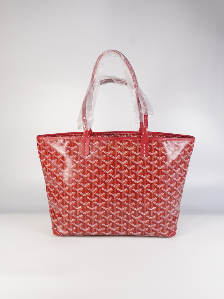 Artois PM Tote Bag in Red Goyardine Canvas | Purse Maison Luxury Bags Shop
