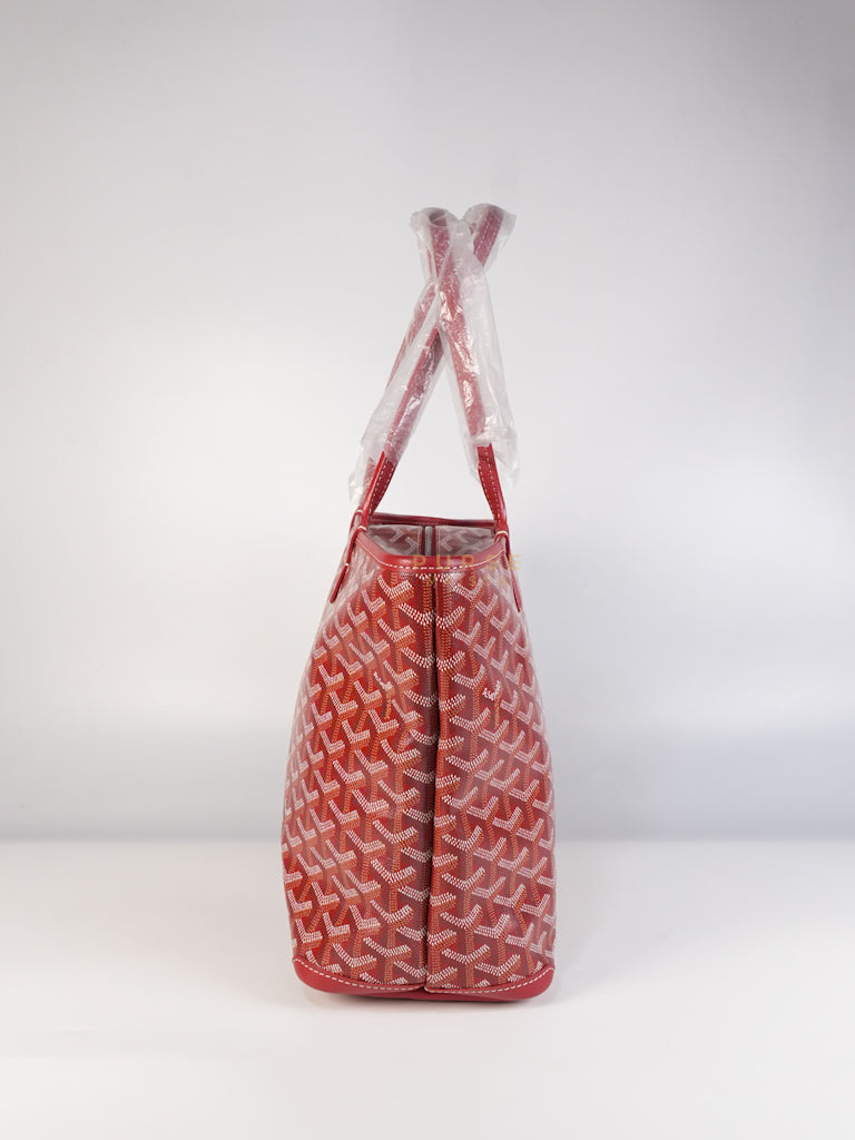 Artois PM Tote Bag in Red Goyardine Canvas | Purse Maison Luxury Bags Shop