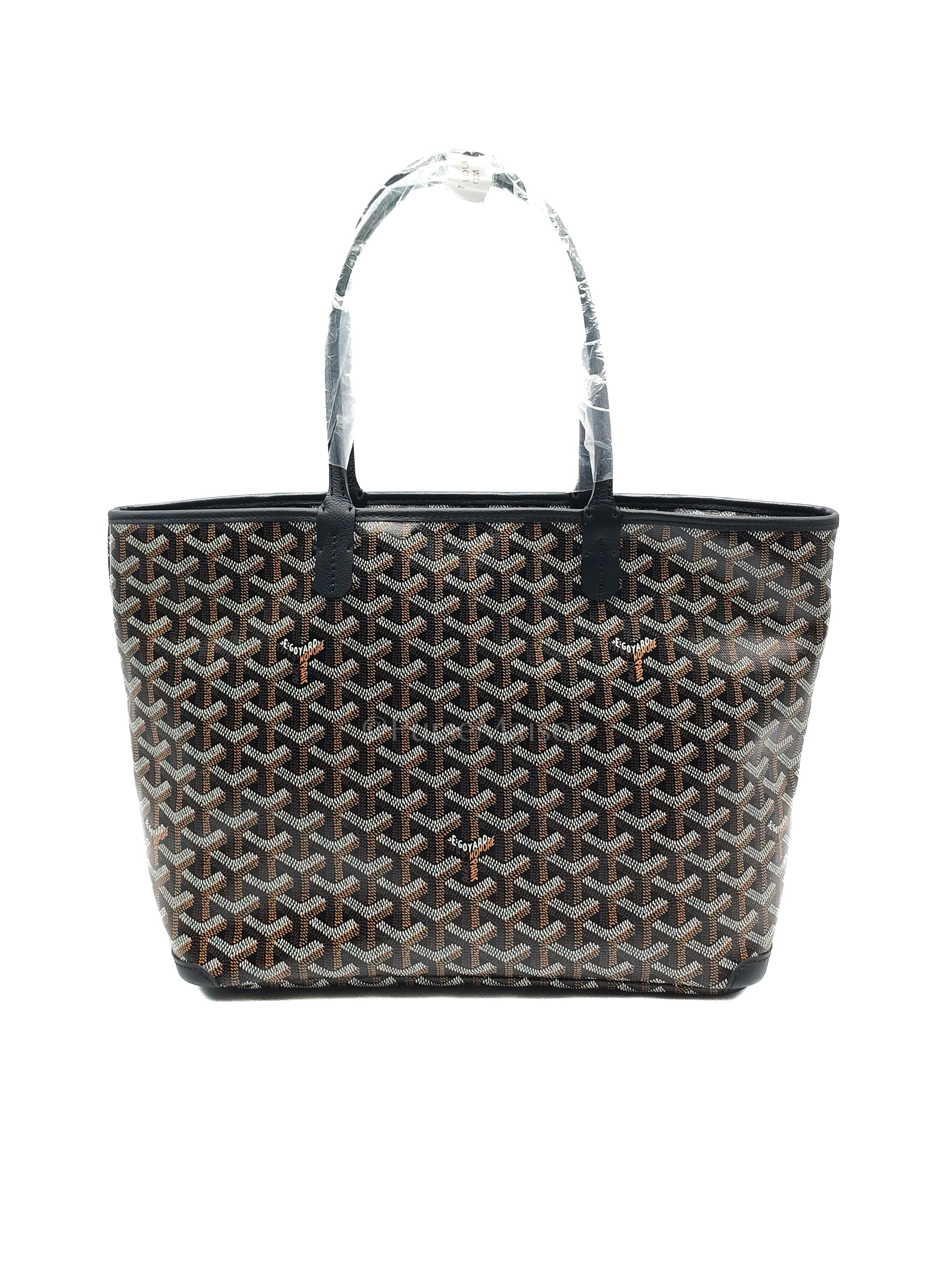 Artois PM Tote in Black Goyardine Canvas | Purse Maison Luxury Bags Shop