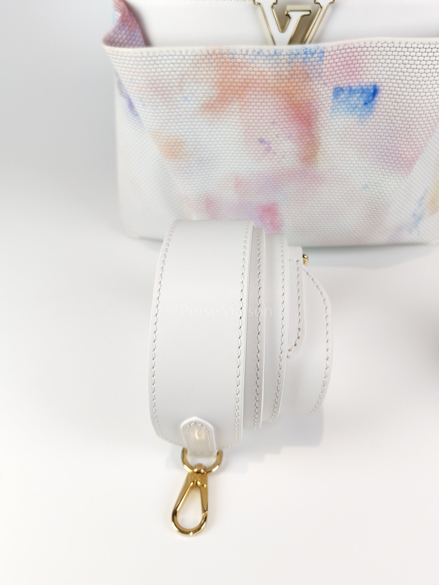 Arty Cappucines Limited Edition BB in White Taurillon Cowhide Leather (Microchip) | Purse Maison Luxury Bags Shop