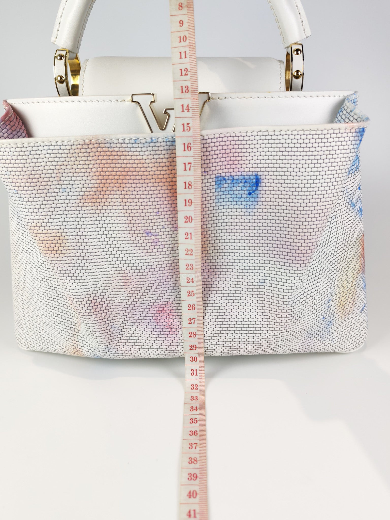 Arty Cappucines Limited Edition BB in White Taurillon Cowhide Leather (Microchip) | Purse Maison Luxury Bags Shop