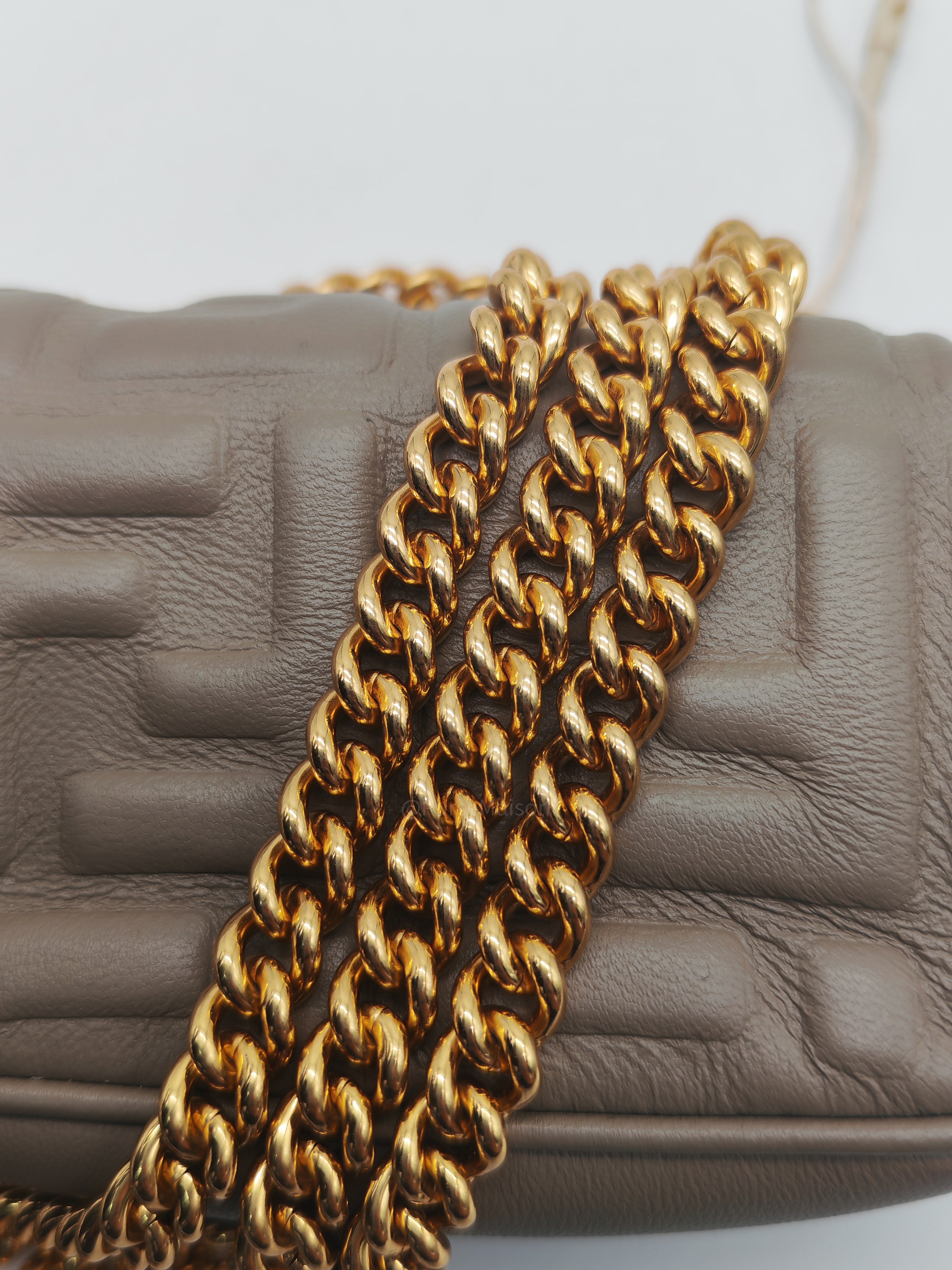 Fendi Nano Baguette Micro Bag in Zucca FF Leather