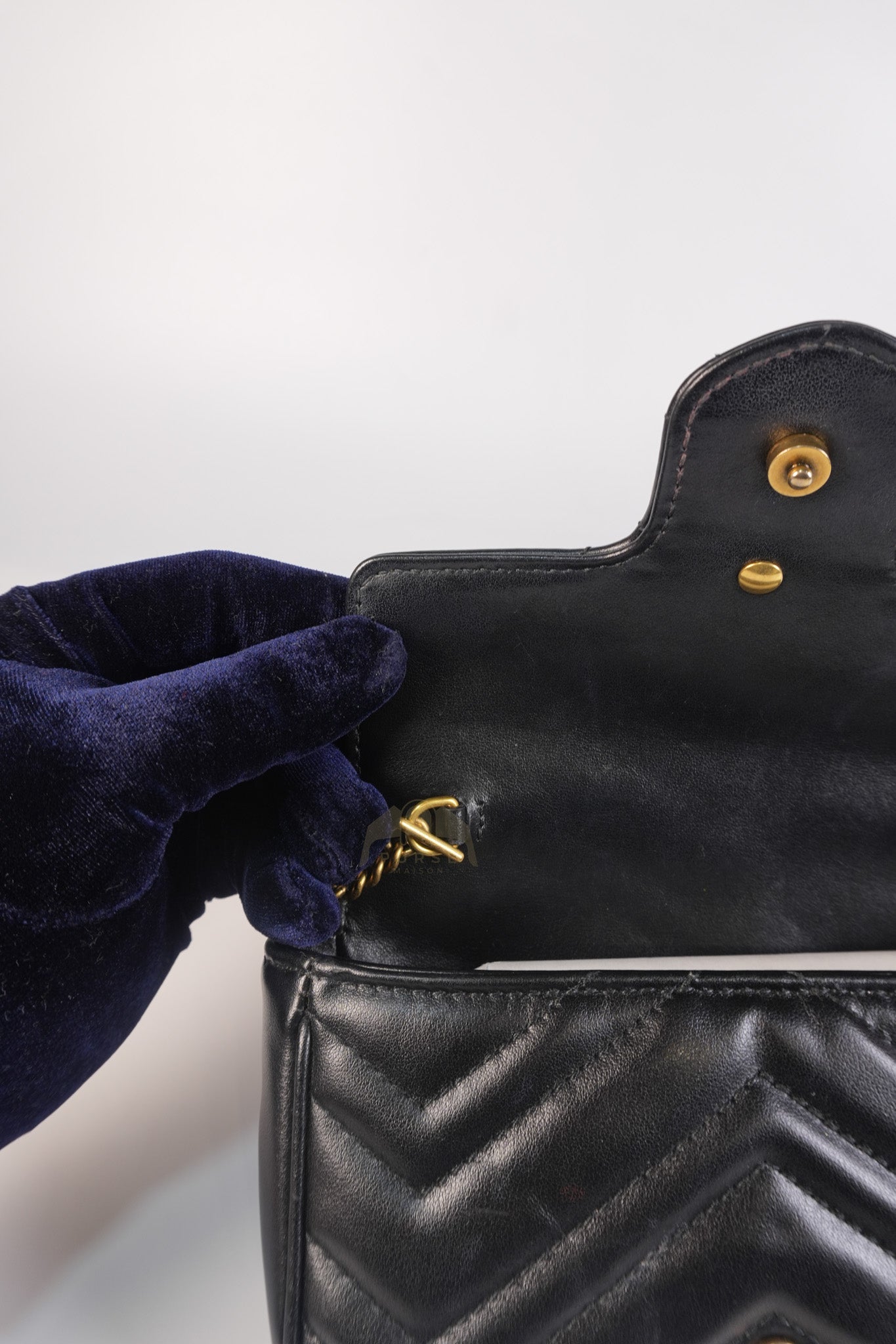 GG Marmont Super Mini Black Chain Bag