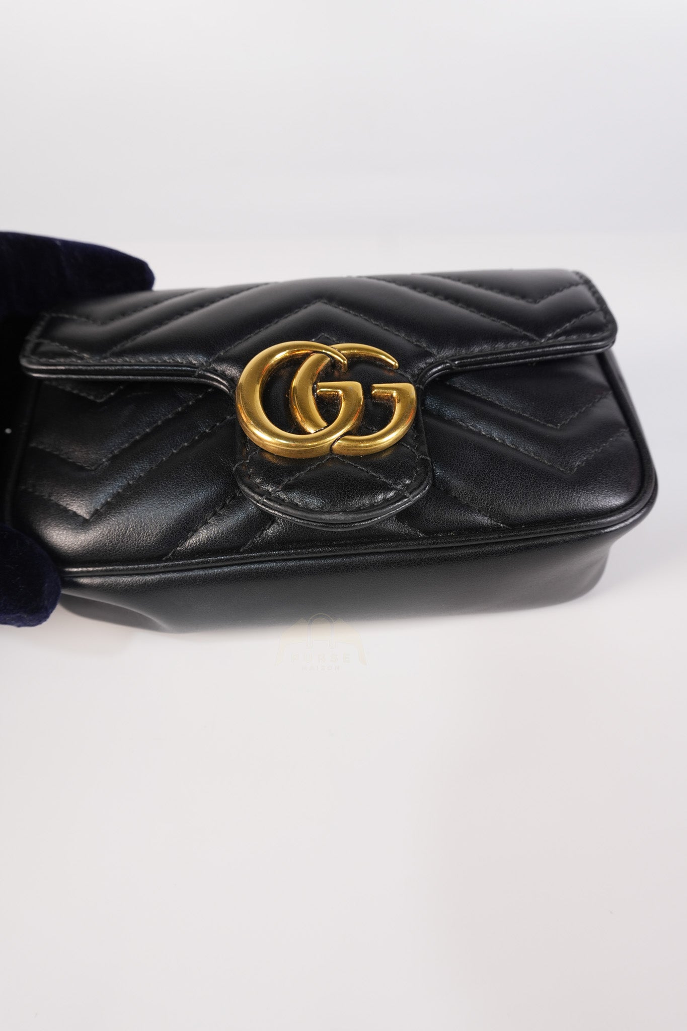 GG Marmont Super Mini Black Chain Bag