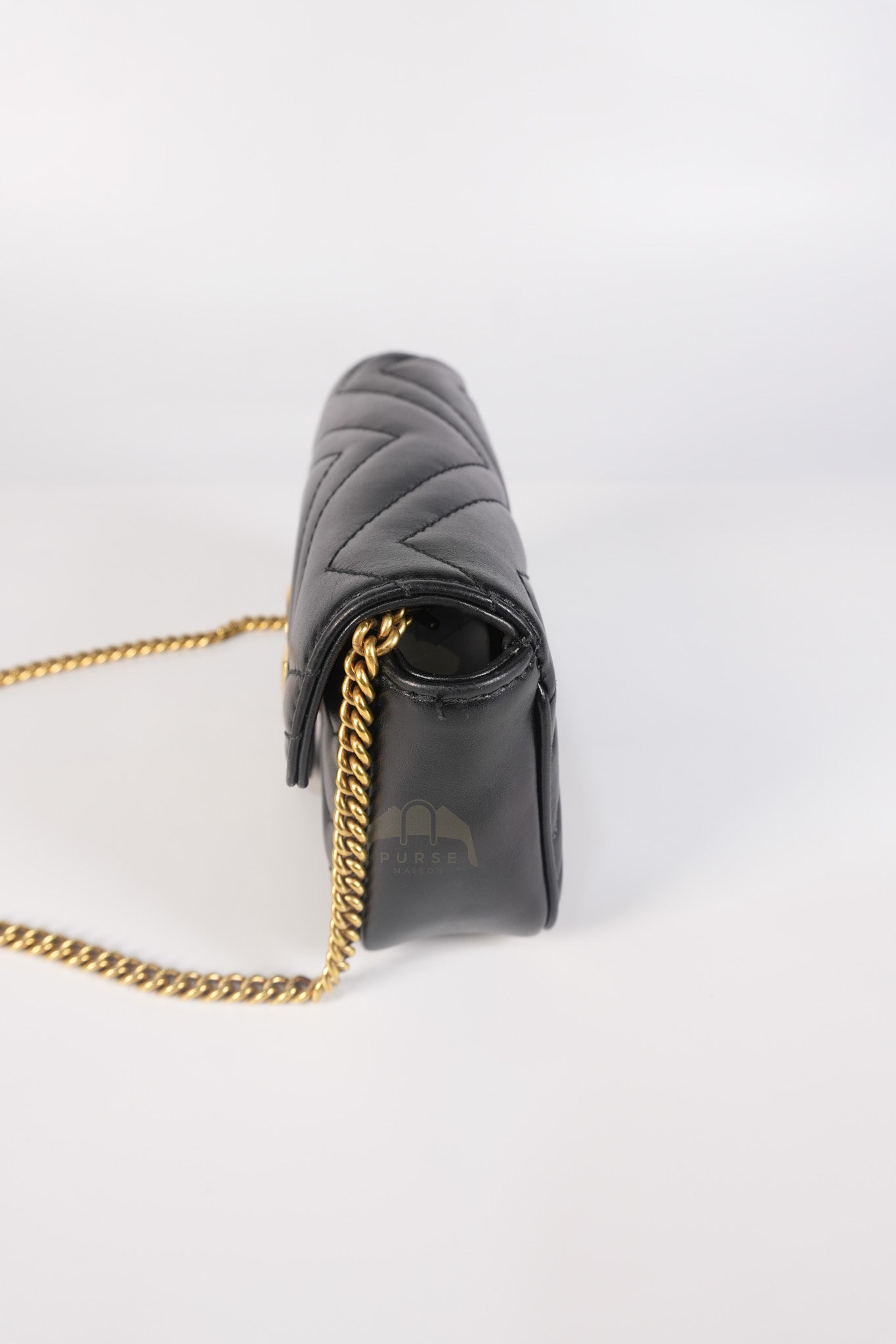 GG Marmont Super Mini Black Chain Bag
