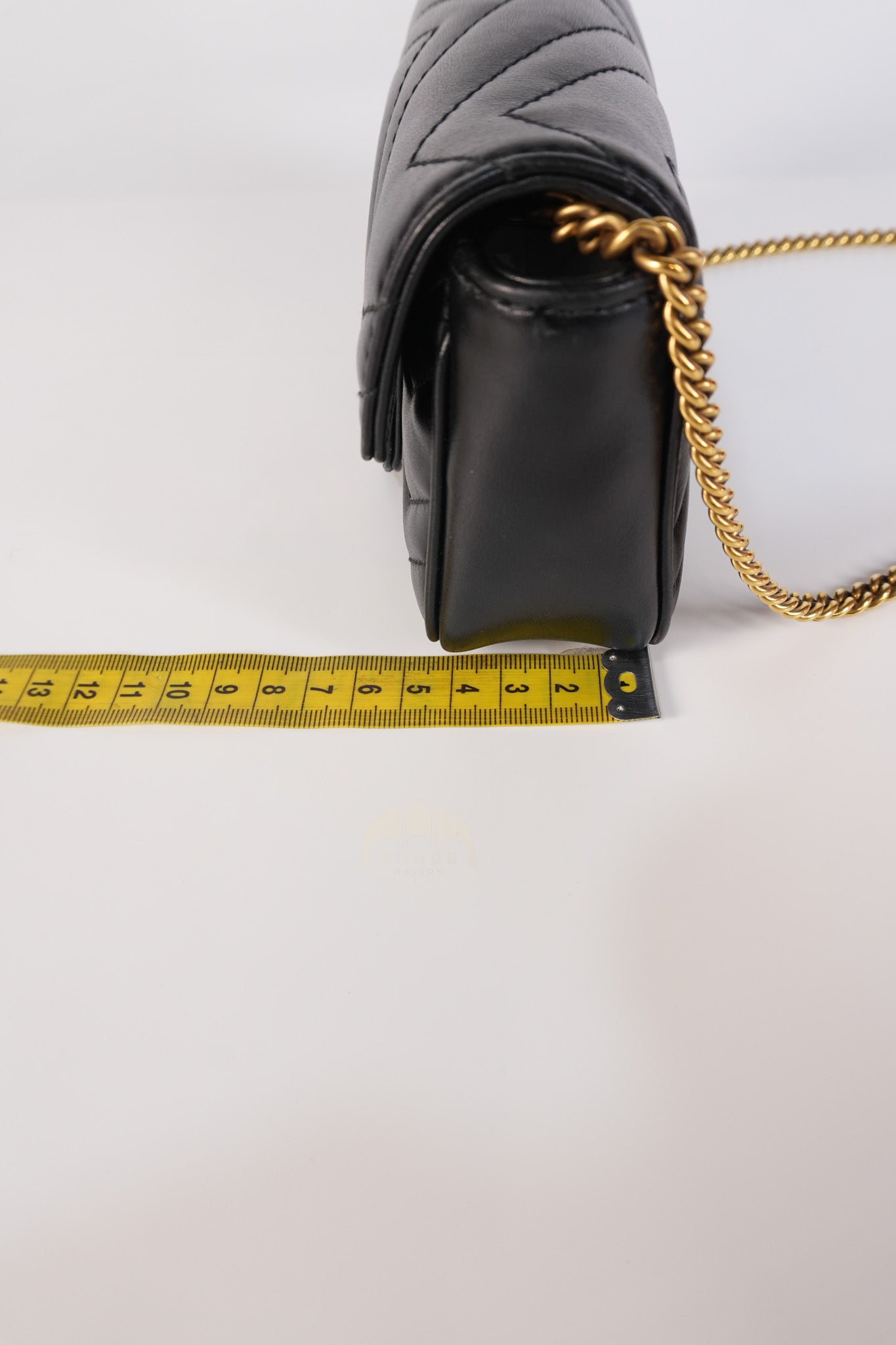 GG Marmont Super Mini Black Chain Bag