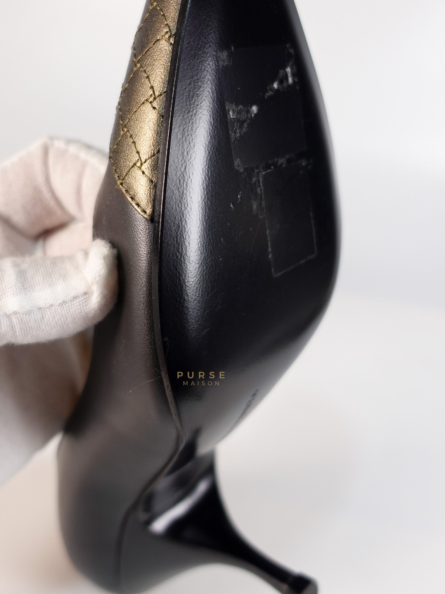 Assymetric Heels Shoes in Gray Size 39 EU (24.5cm) | Purse Maison Luxury Bags Shop