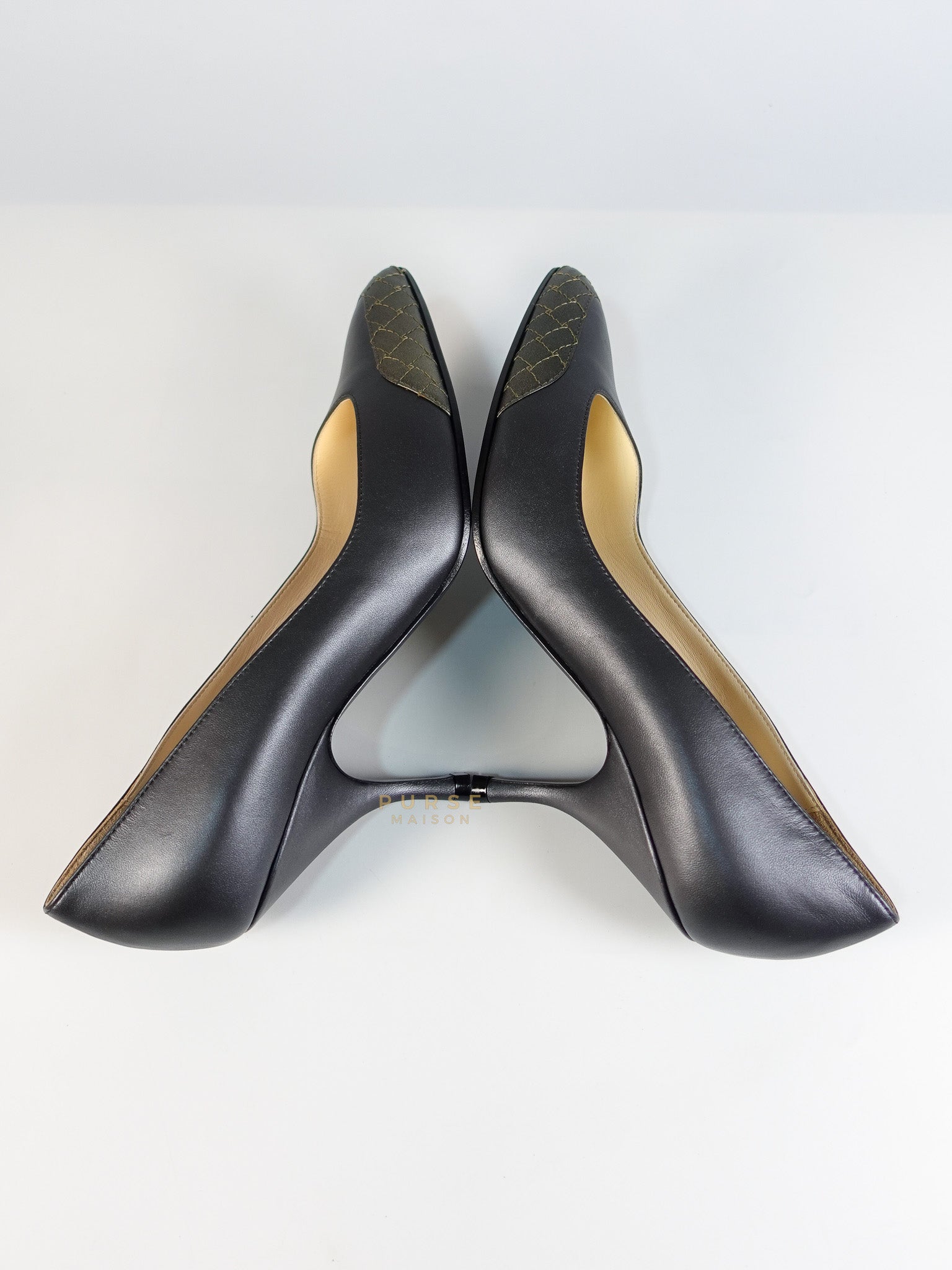 Assymetric Heels Shoes in Gray Size 39 EU (24.5cm) | Purse Maison Luxury Bags Shop