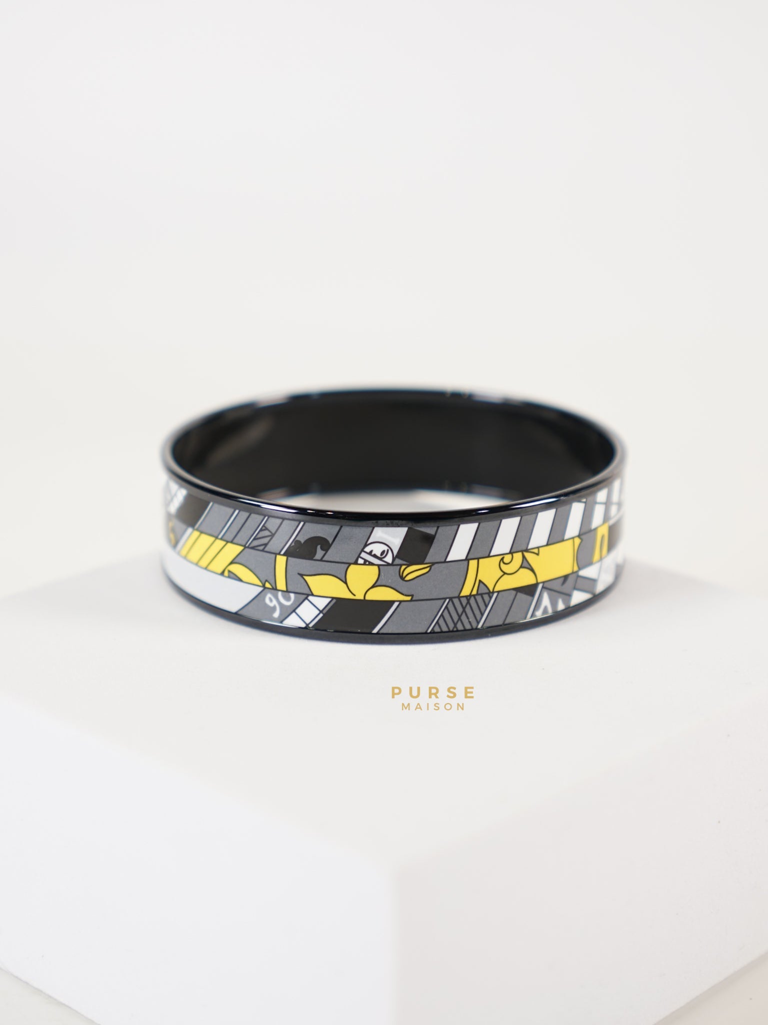Astrologie Nouvelle Sportive Jaune Large Bangle | Purse Maison Luxury Bags Shop