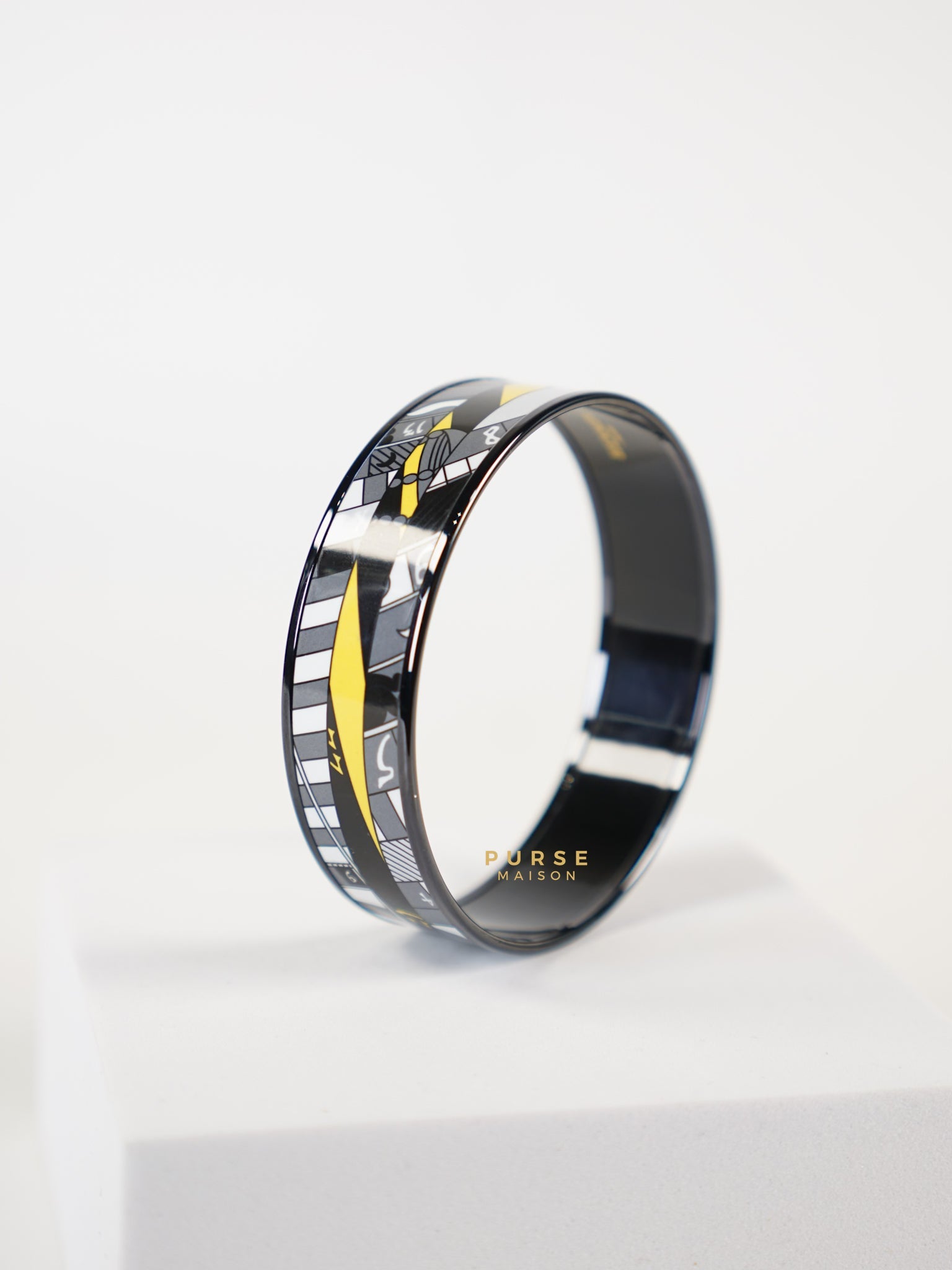 Astrologie Nouvelle Sportive Jaune Large Bangle | Purse Maison Luxury Bags Shop