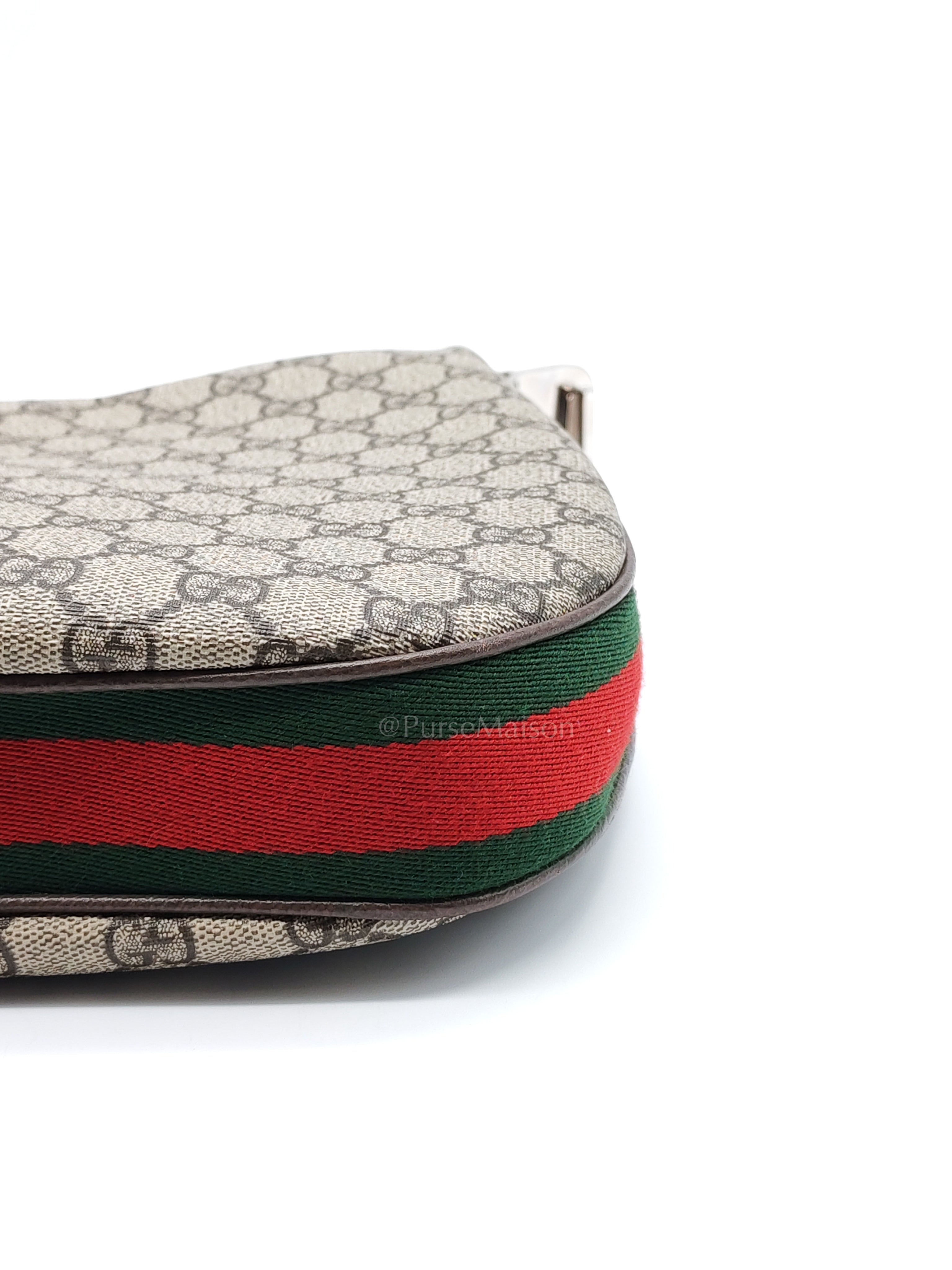 Attache Hobo Bag in GG Supreme Canvas & Silver Hardware | Purse Maison Luxury Bags Shop