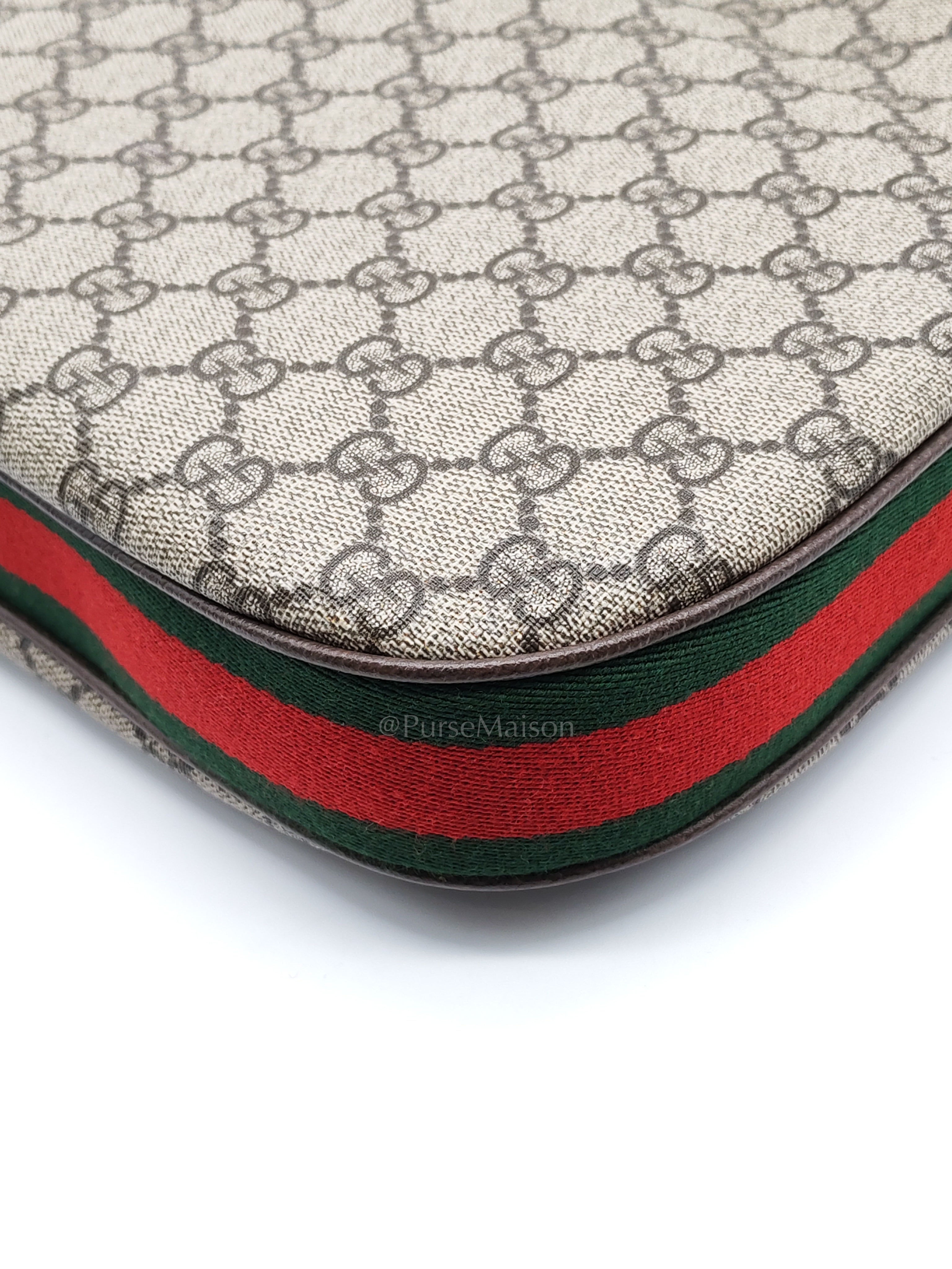 Attache Hobo Bag in GG Supreme Canvas & Silver Hardware | Purse Maison Luxury Bags Shop