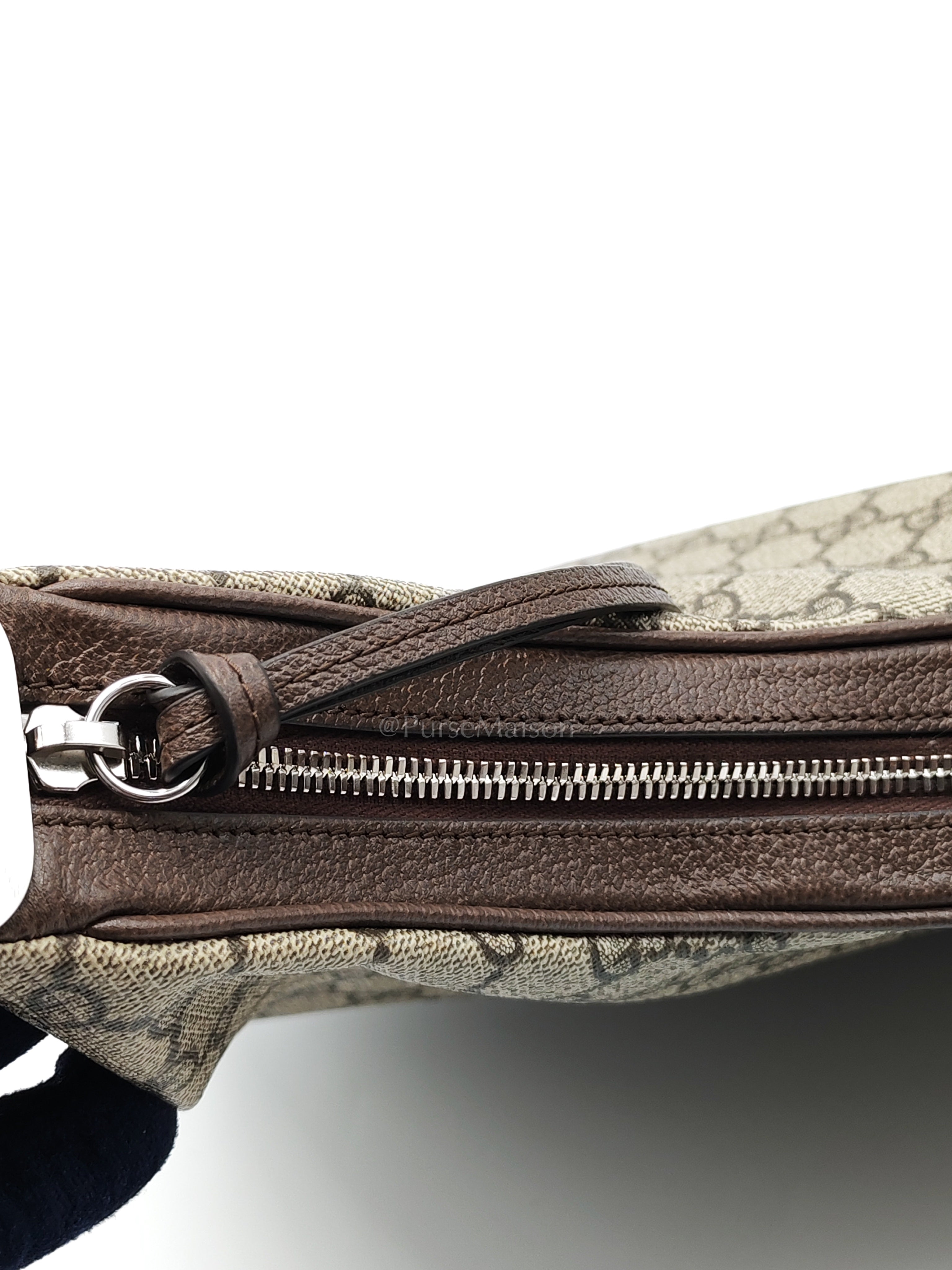 Attache Hobo Bag in GG Supreme Canvas & Silver Hardware | Purse Maison Luxury Bags Shop