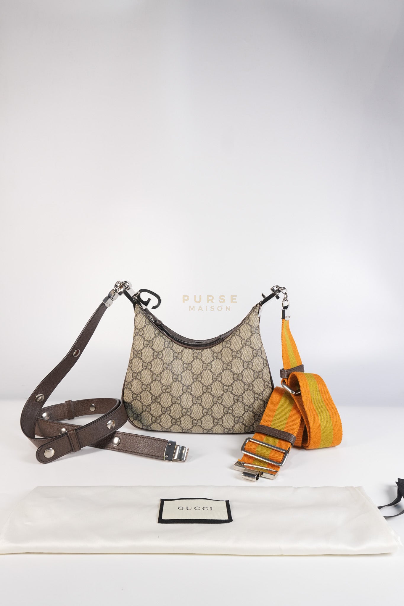 Attache Hobo Bag Small in GG Supreme Canvas | Purse Maison Luxury Bags Shop