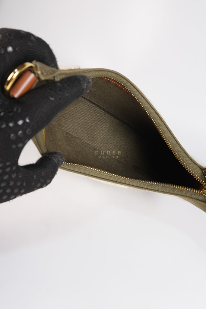 Ava Medium in Khaki/Tan Canvas Shoulder Bag | Purse Maison Luxury Bags Shop