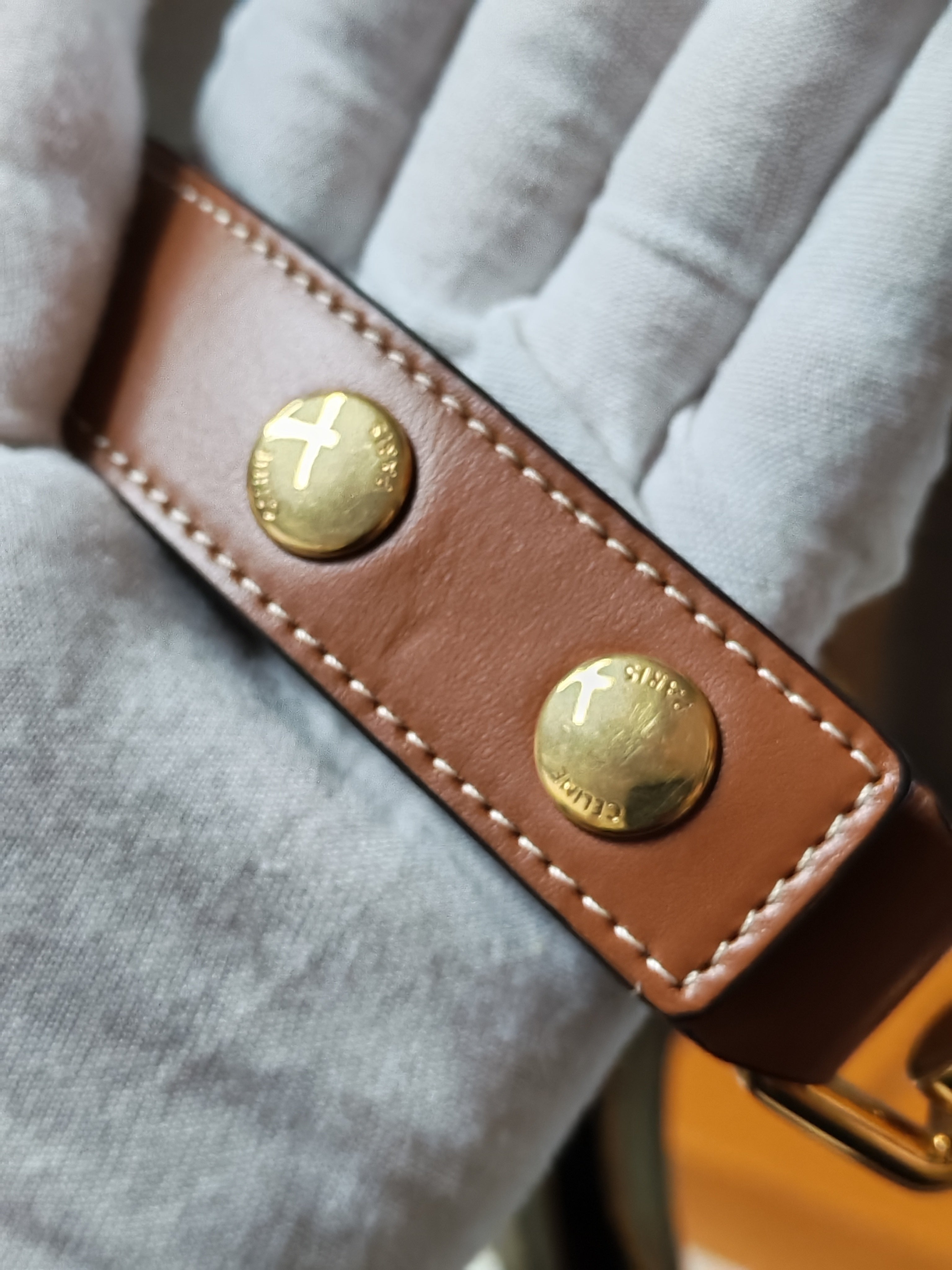 Ava Medium in Khaki/Tan Canvas Shoulder Bag | Purse Maison Luxury Bags Shop