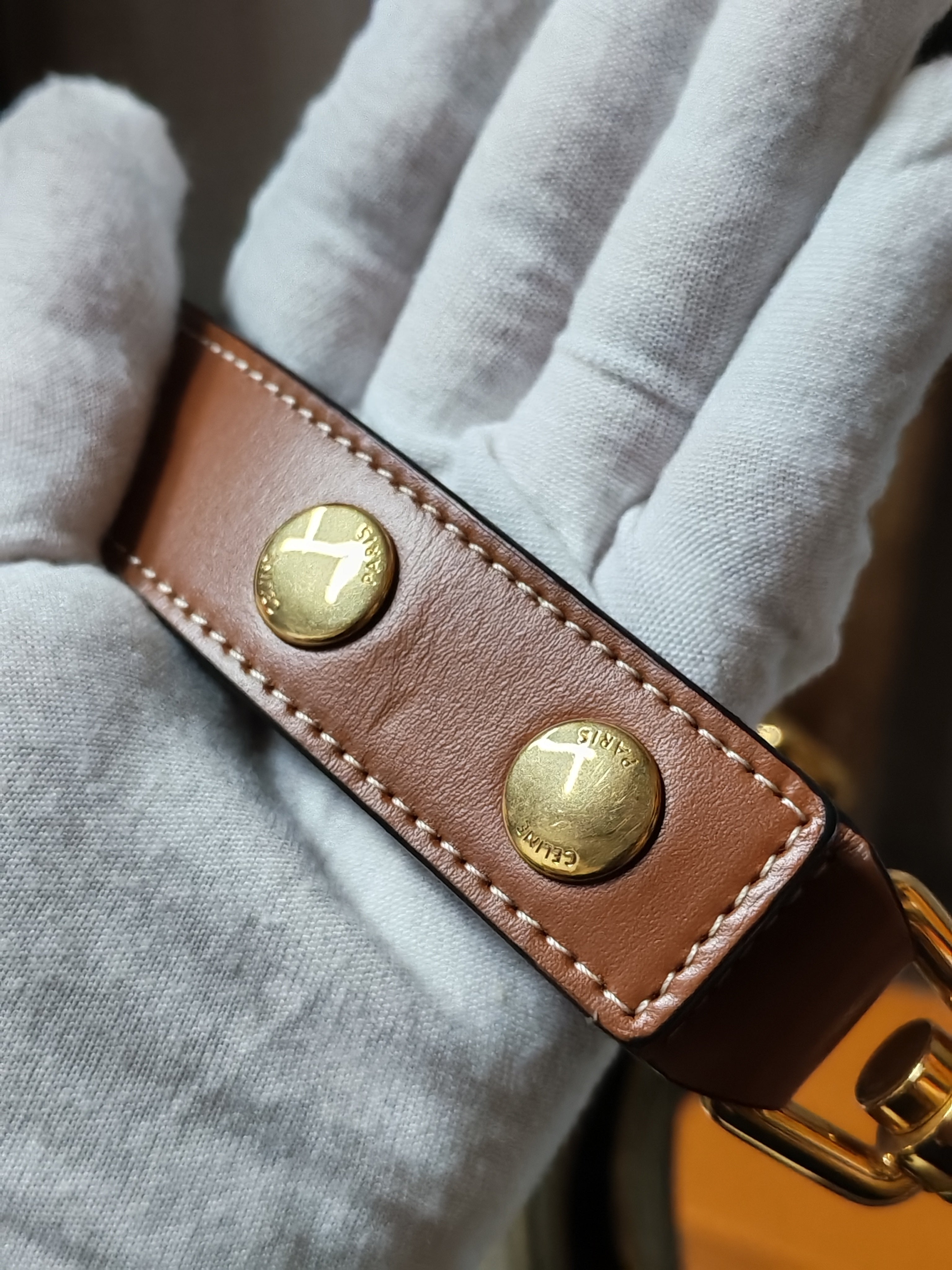 Ava Medium in Khaki/Tan Canvas Shoulder Bag | Purse Maison Luxury Bags Shop