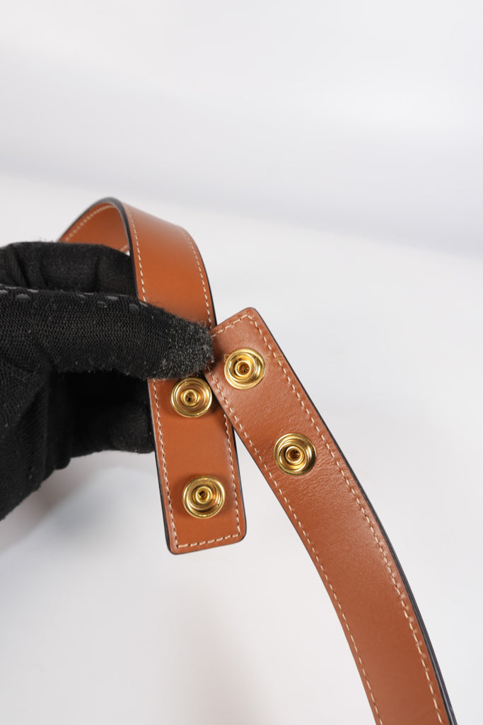 Ava Medium in Khaki/Tan Canvas Shoulder Bag | Purse Maison Luxury Bags Shop