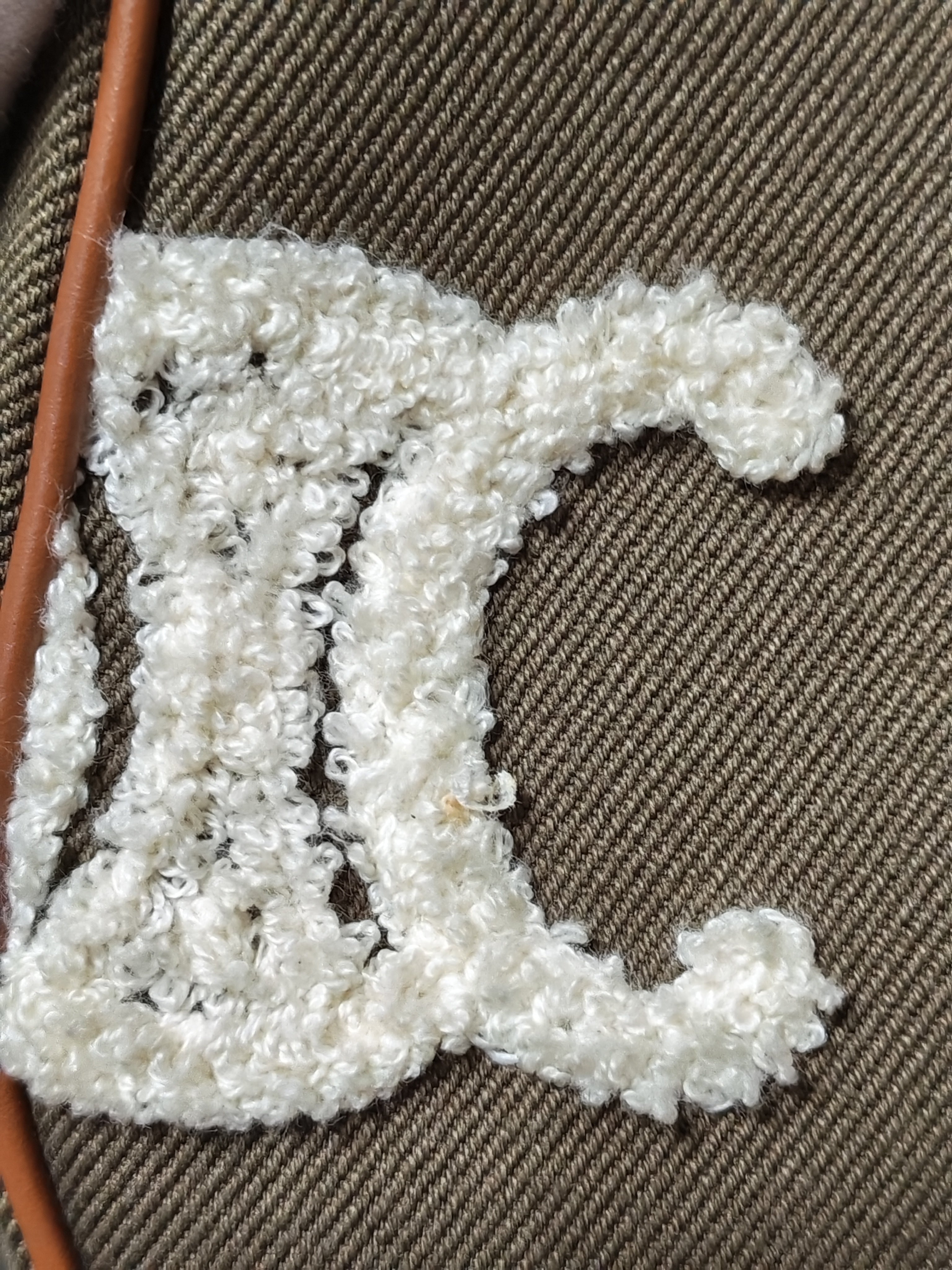 Ava Medium in Khaki/Tan Canvas Shoulder Bag | Purse Maison Luxury Bags Shop