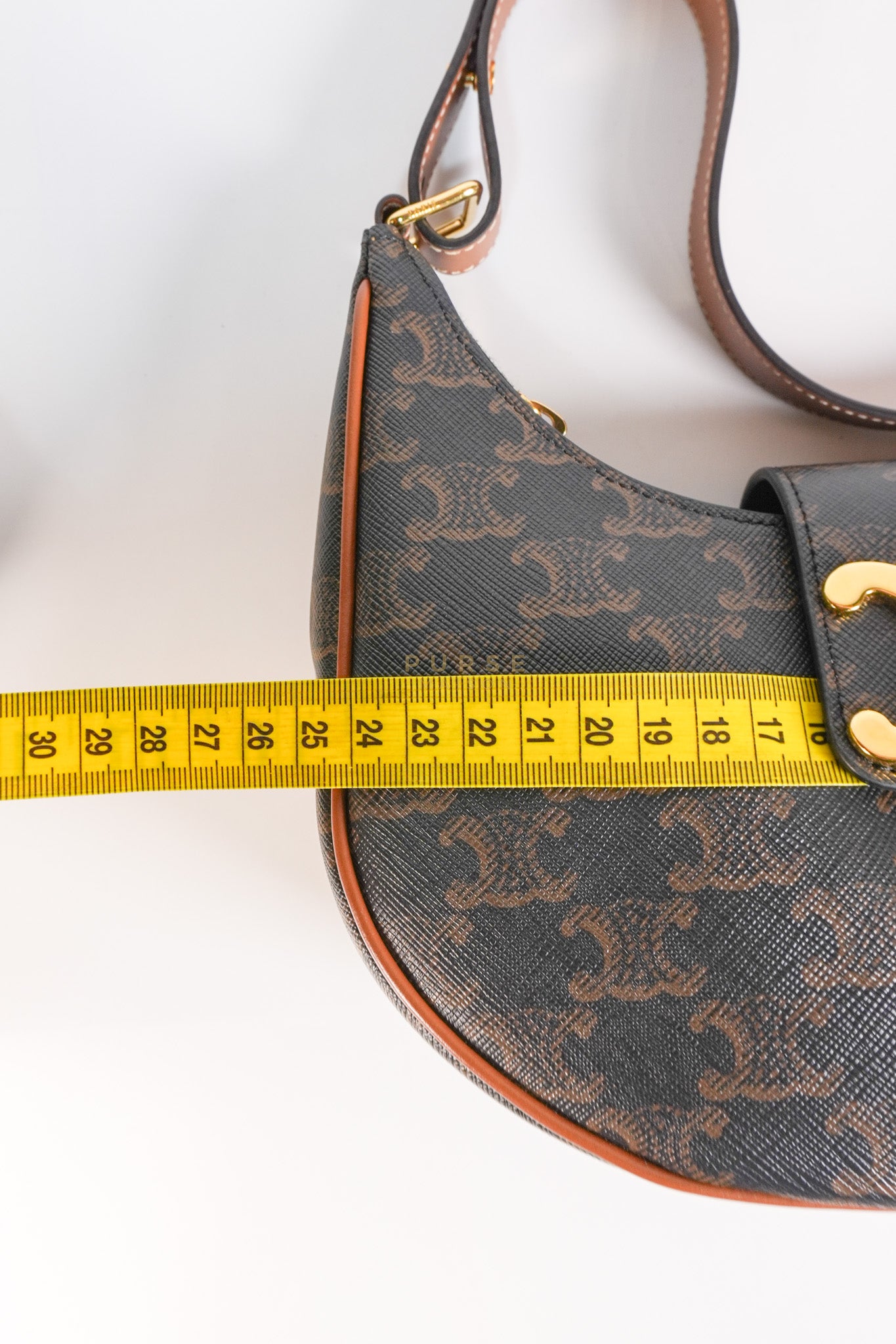 Ava Triomphe Canvas Calfskin Medium Black/Tan | Purse Maison Luxury Bags Shop