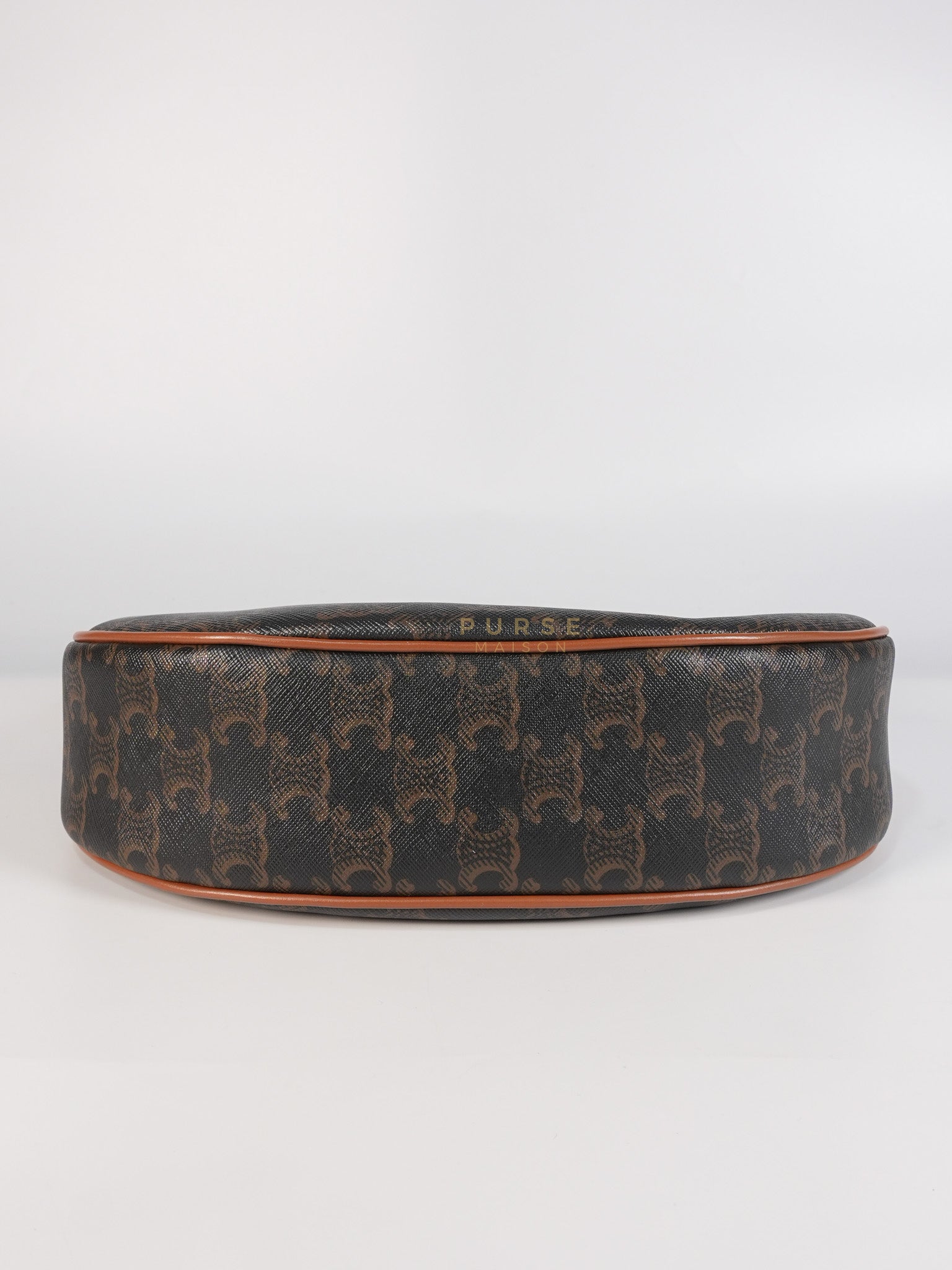 Ava Triomphe Canvas Calfskin Medium Black/Tan | Purse Maison Luxury Bags Shop