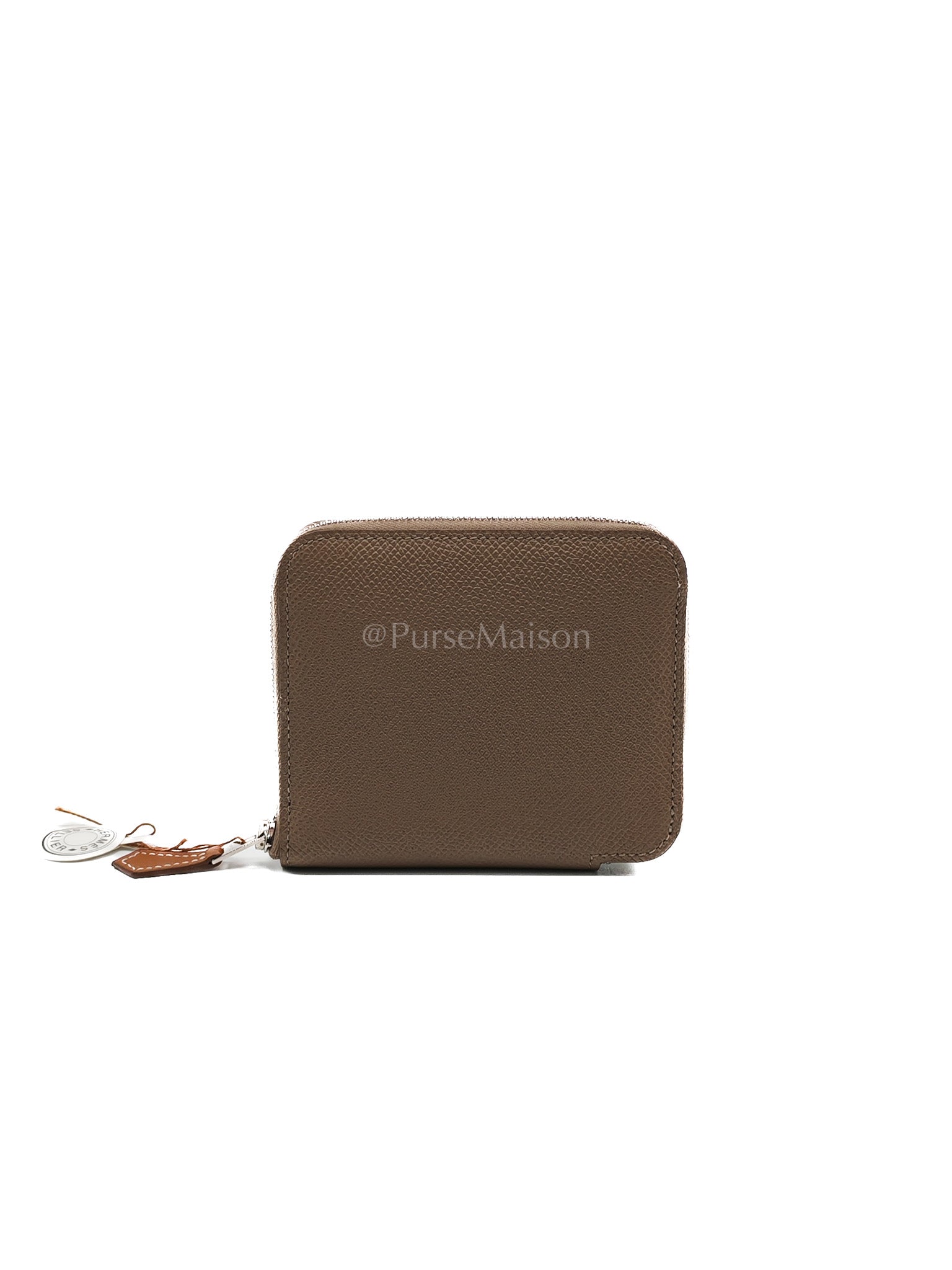 Azap Silk in Etoupe Epsom Leather and Compact Wallet Stamp W (2024) | Purse Maison Luxury Bags Shop