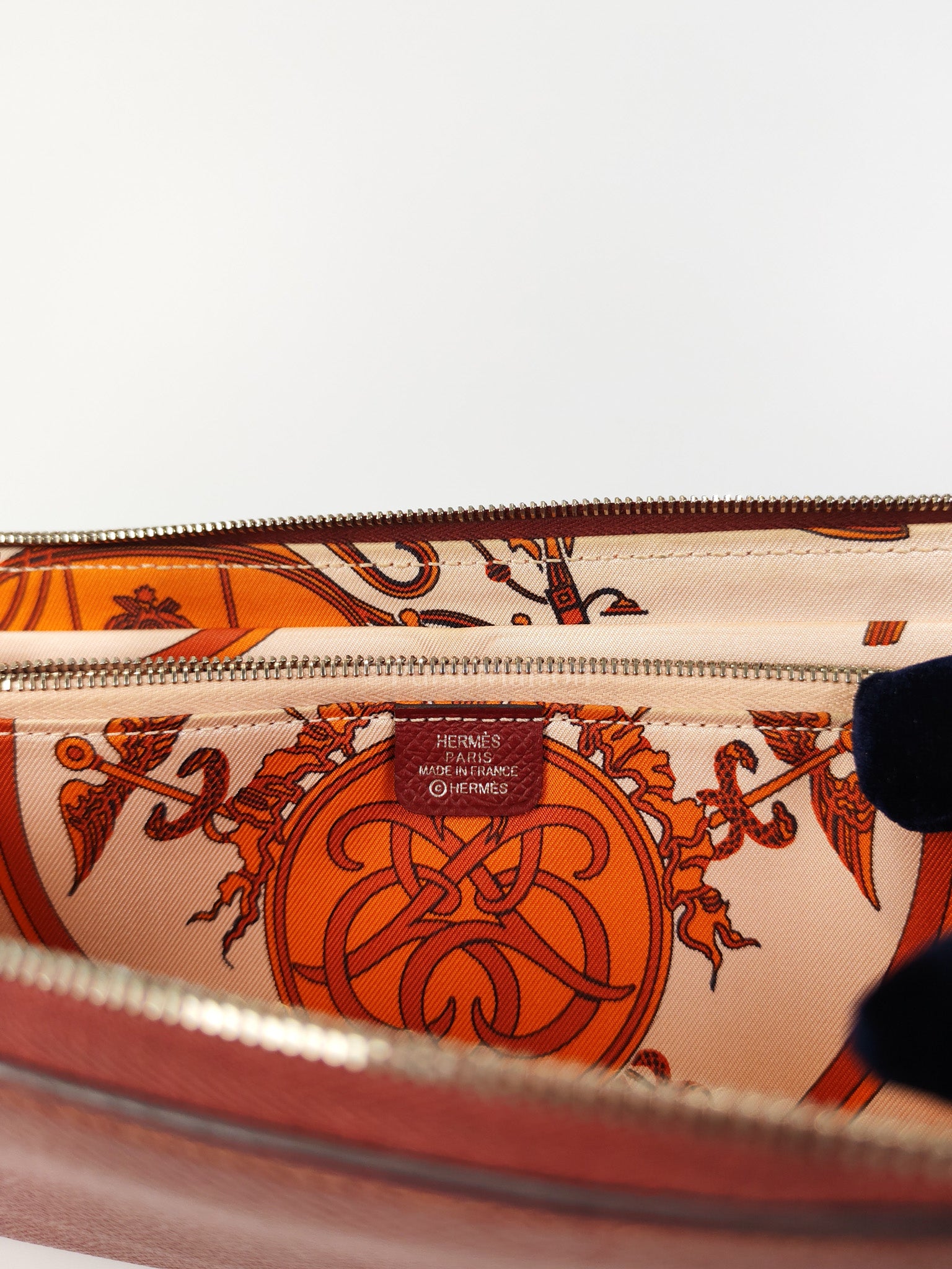 Azap Zip Around Long Wallet in Rouge Epsom Leather and Palladium Hardware Stamp X (2016) | Purse Maison Luxury Bags Shop