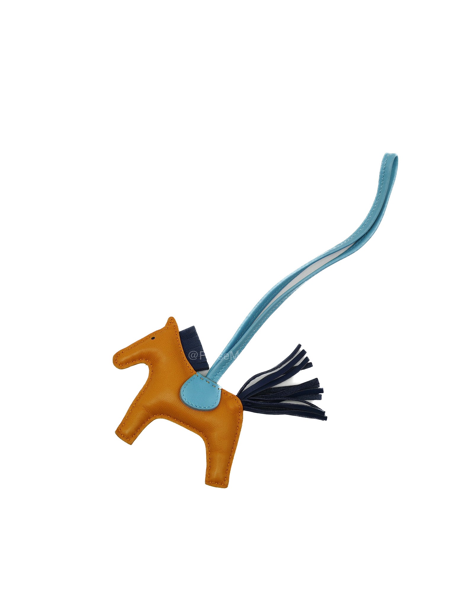 Hermes Rodeo Milo Lambskin Tricolor Grigri Bag Charm Stamp C (2018)