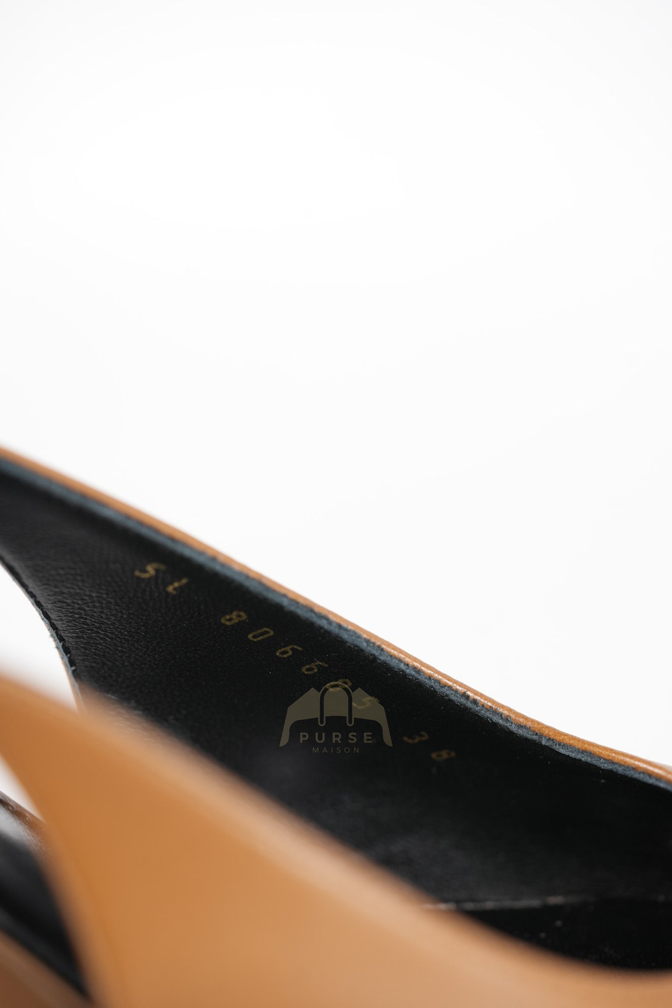 Babylone Breteuil Slingback Pumps in Macadamia Smooth Leather Size 38 (24cm) | Purse Maison Luxury Bags Shop