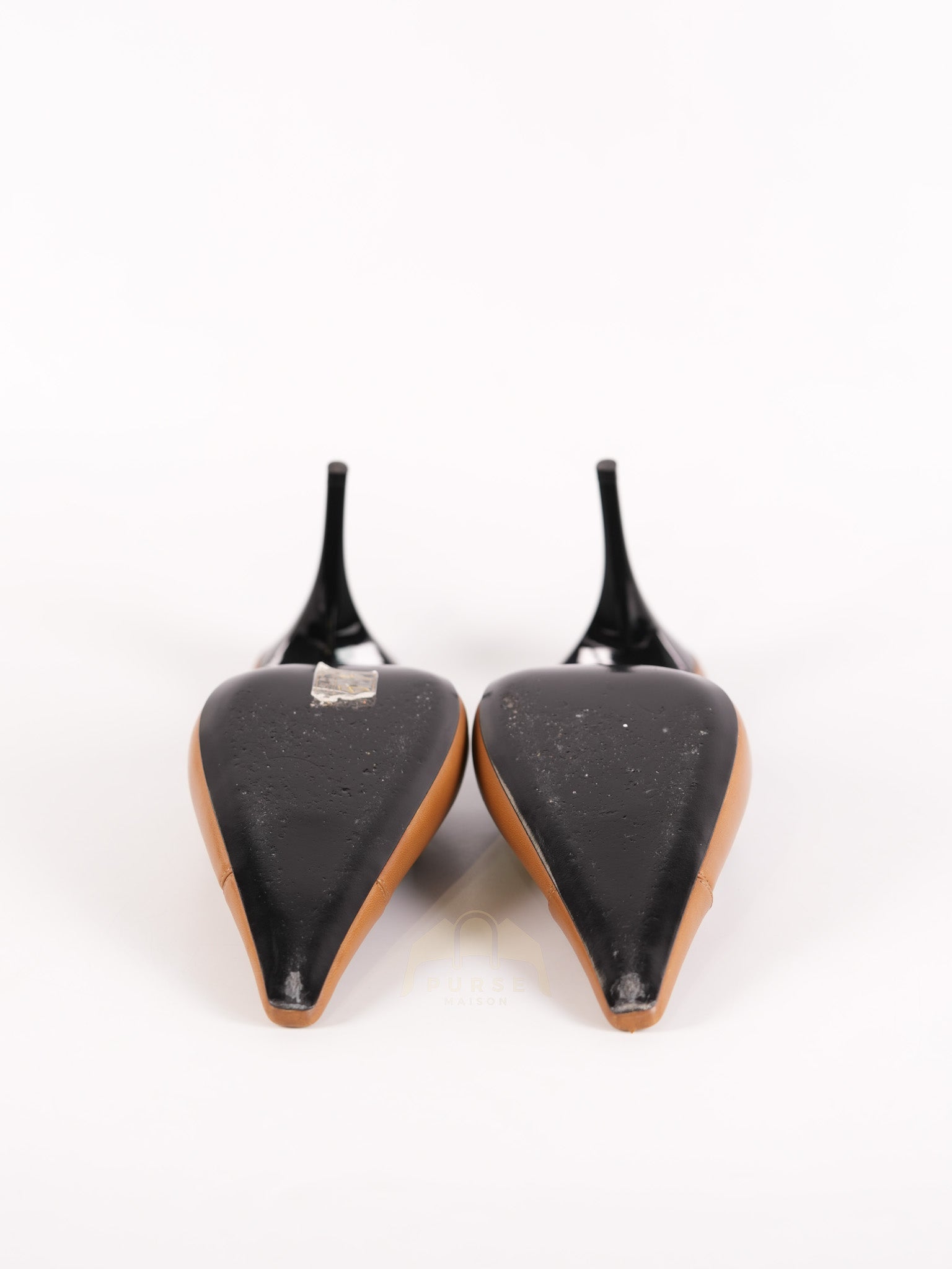 Babylone Breteuil Slingback Pumps in Macadamia Smooth Leather Size 38 (24cm) | Purse Maison Luxury Bags Shop