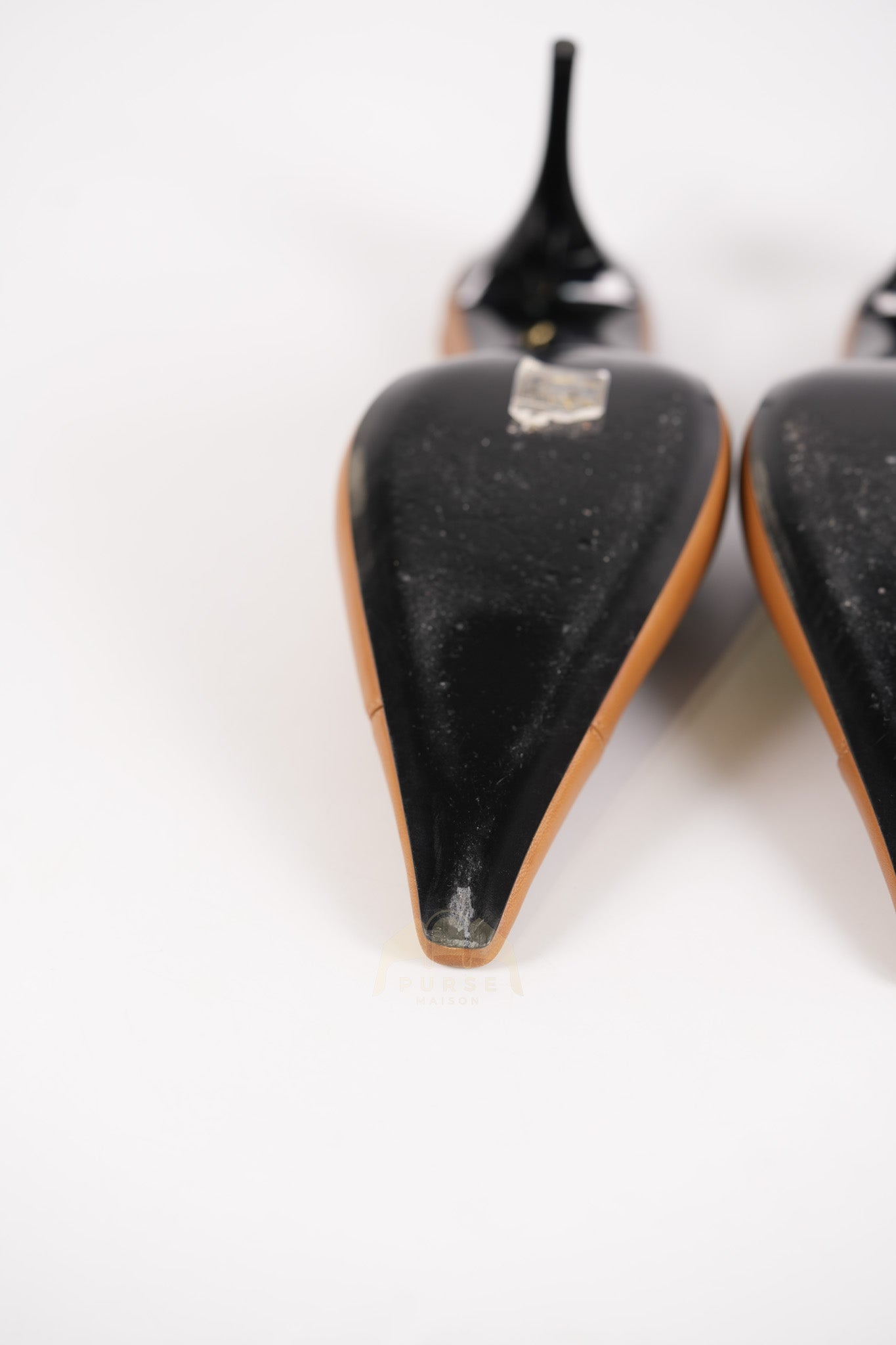 Babylone Breteuil Slingback Pumps in Macadamia Smooth Leather Size 38 (24cm) | Purse Maison Luxury Bags Shop