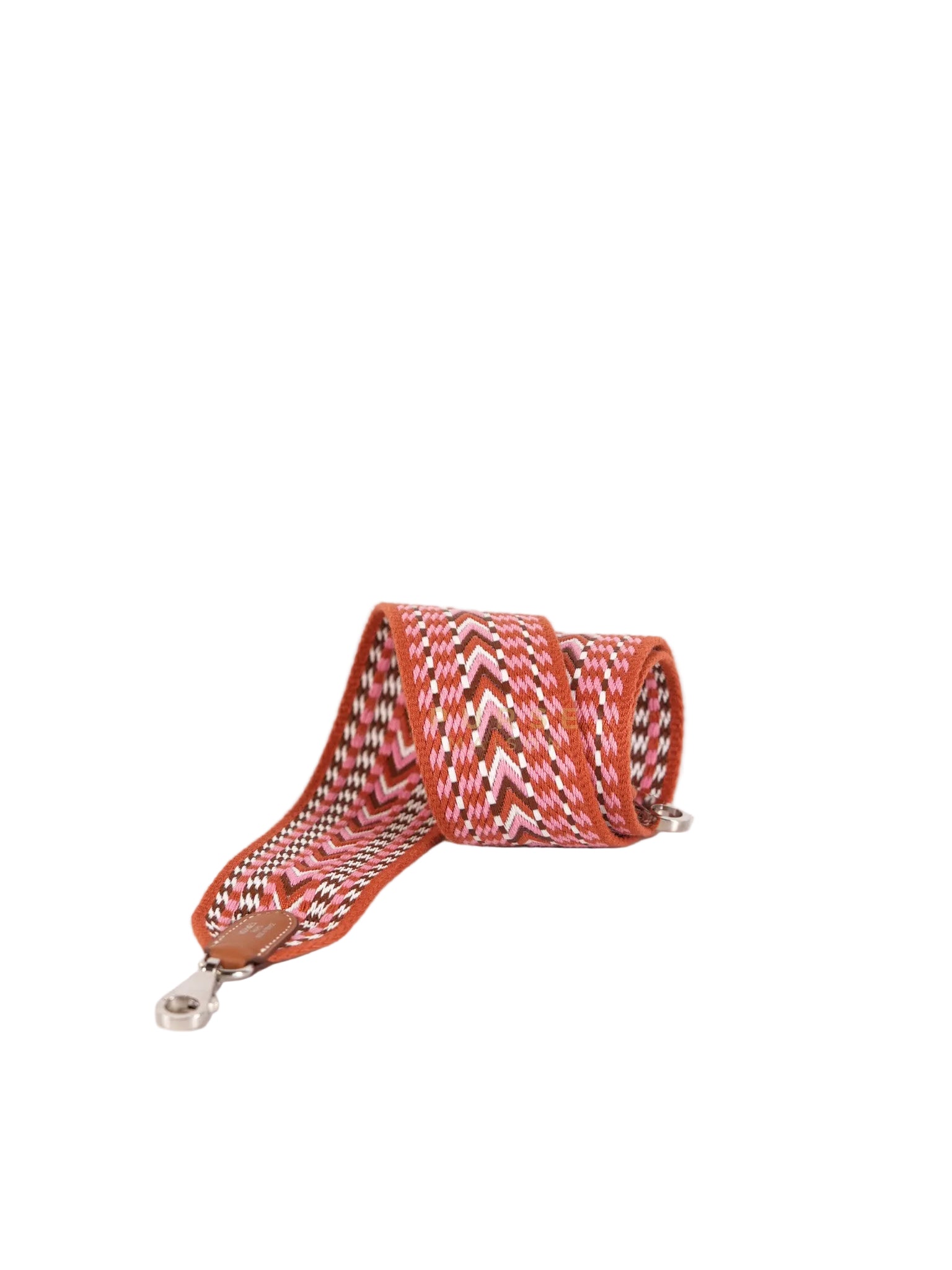 Bag Strap in Allegro Canvas and Swift Calfskin Leather Palladium Hardware Stamp Y(2020) Length 85cm x Width 5cm | Purse Maison Luxury Bags Shop