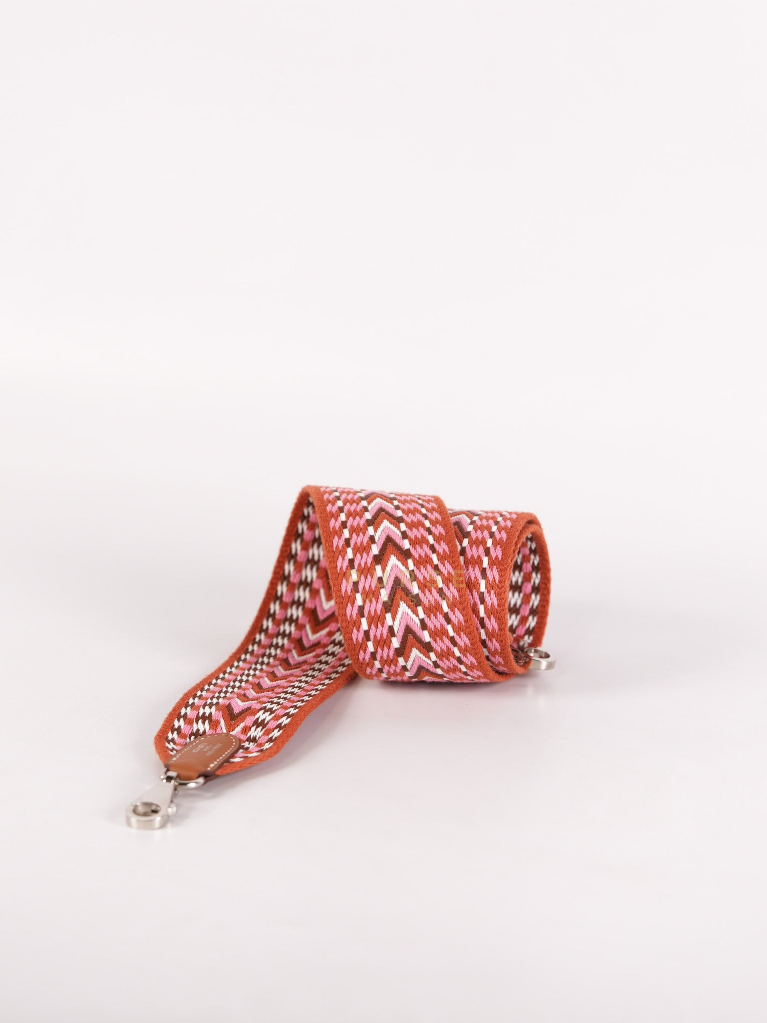 Bag Strap in Allegro Canvas and Swift Calfskin Leather Palladium Hardware Stamp Y(2020) Length 85cm x Width 5cm | Purse Maison Luxury Bags Shop