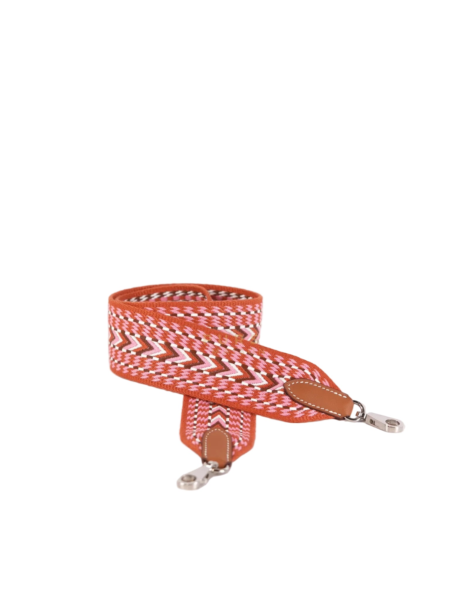 Bag Strap in Allegro Canvas and Swift Calfskin Leather Palladium Hardware Stamp Y(2020) Length 85cm x Width 5cm | Purse Maison Luxury Bags Shop