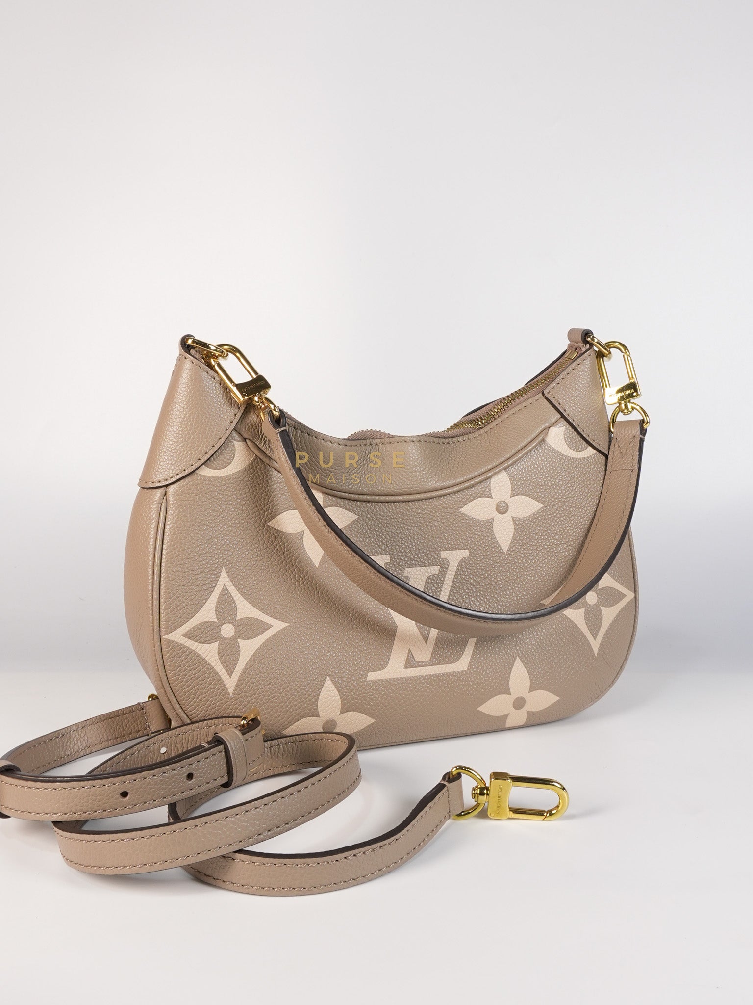 Bagatelle NM Monogram Empreinte Bicolor Two Way Bag (Microchip) | Purse Maison Luxury Bags Shop