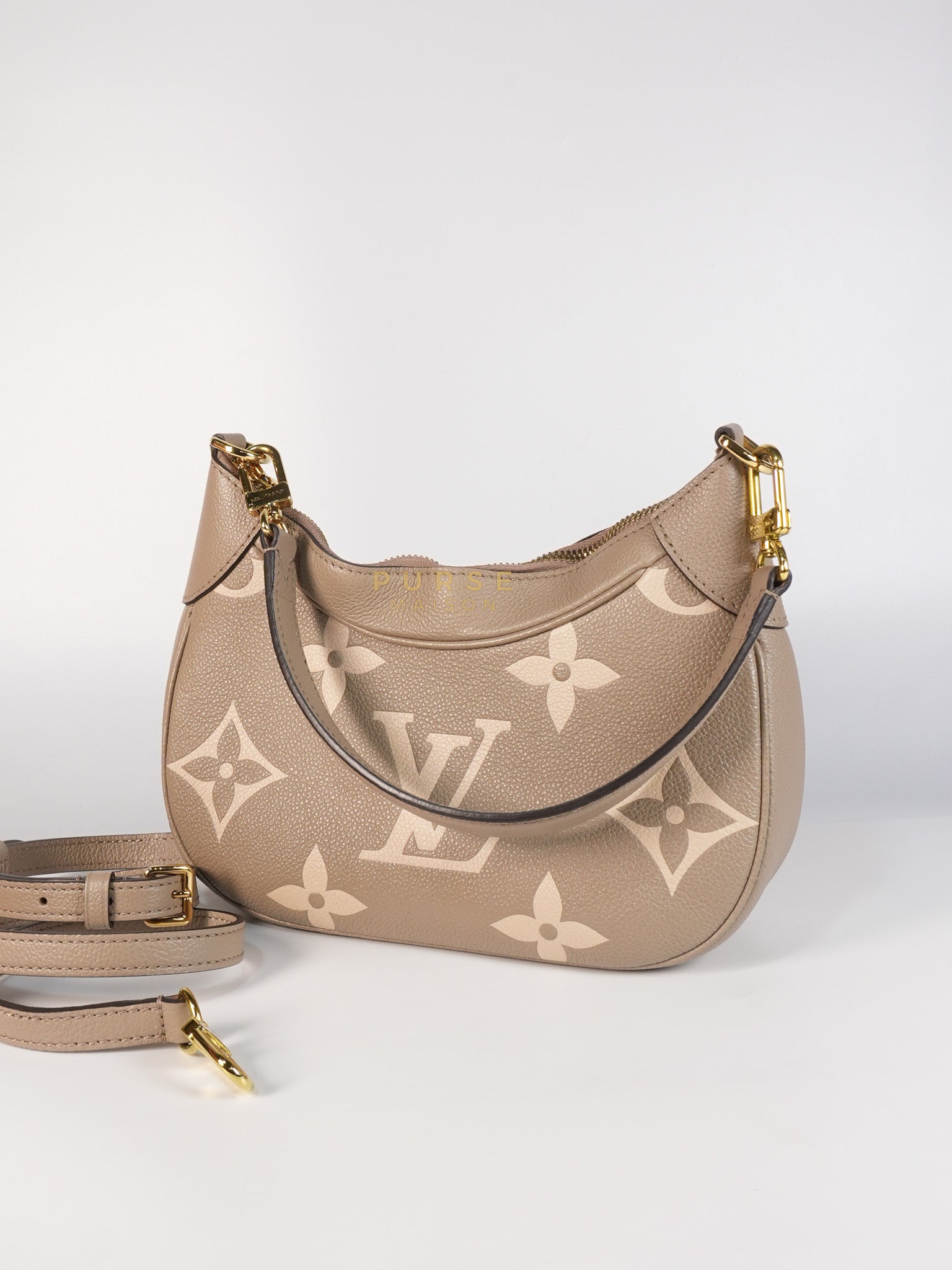 Bagatelle NM Monogram Empreinte Bicolor Two Way Bag (Microchip) | Purse Maison Luxury Bags Shop